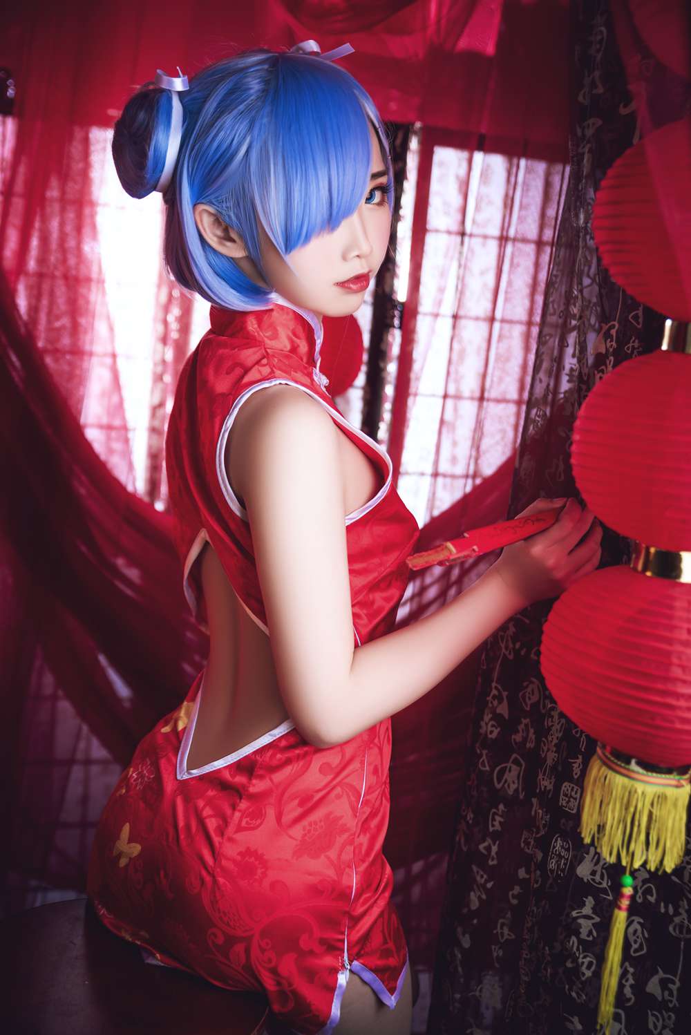 图片[2]-网红Coser@面饼仙儿 雷姆旗袍 在线浏览-萌味圈