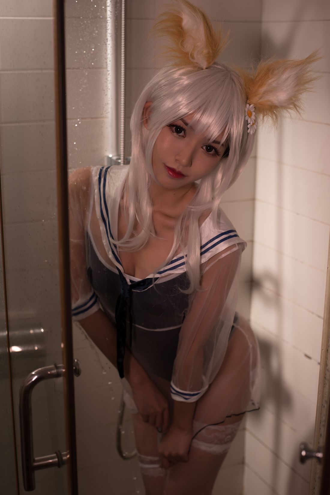 图片[2]-网红Coser@鳗鱼霏儿 兽耳 湿身Y惑 在线浏览-萌味圈