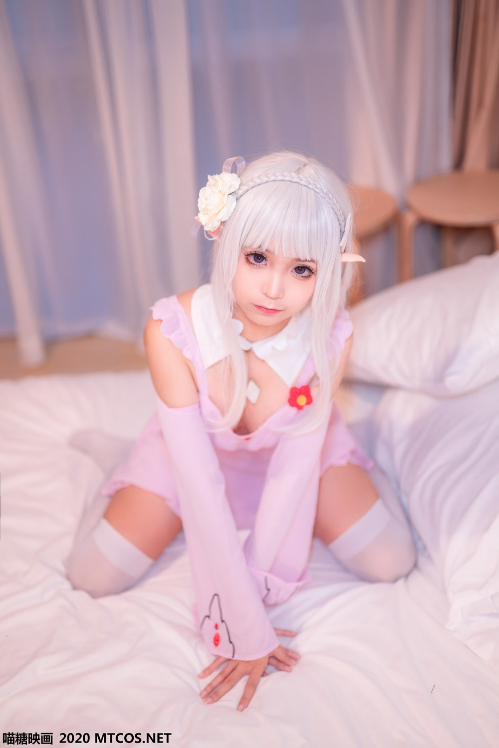 图片[2]-[喵糖映画] VOL.118 露肩睡裙 蠢沫沫 在线浏览-萌味圈