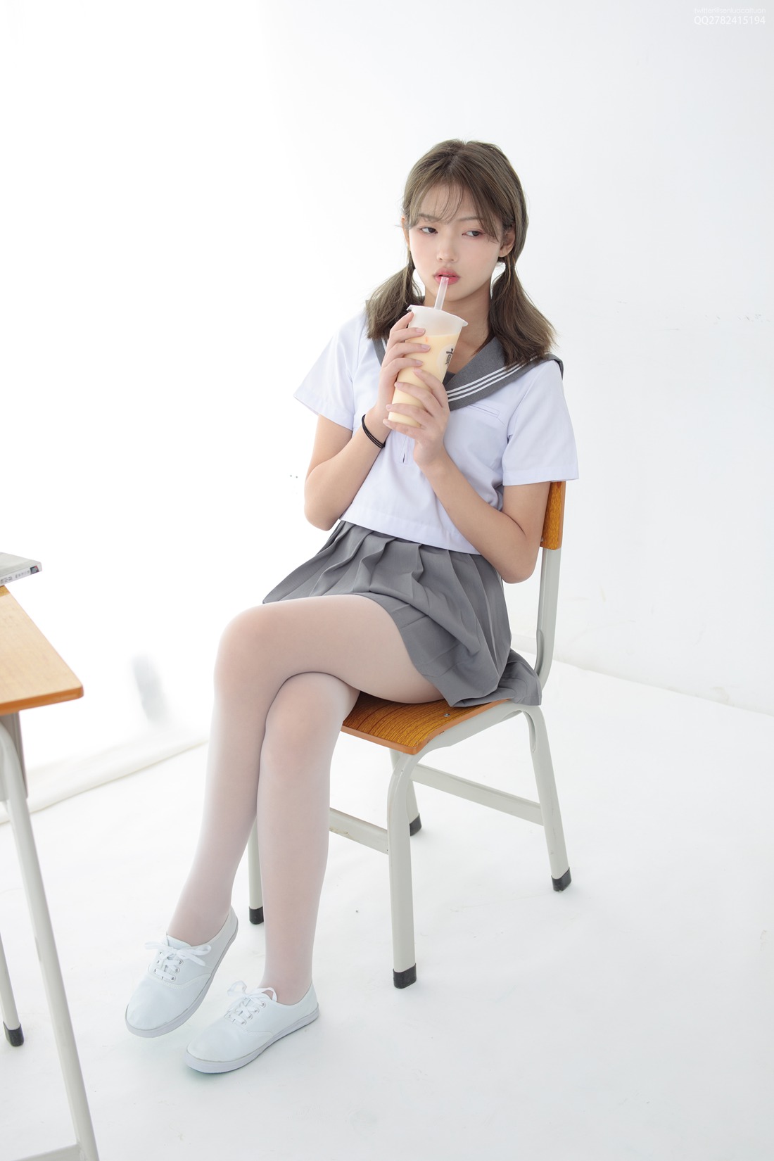 图片[2]-[森萝财团写真] JKFUN-039 白丝网鞋合辑-1 在线浏览-萌味圈