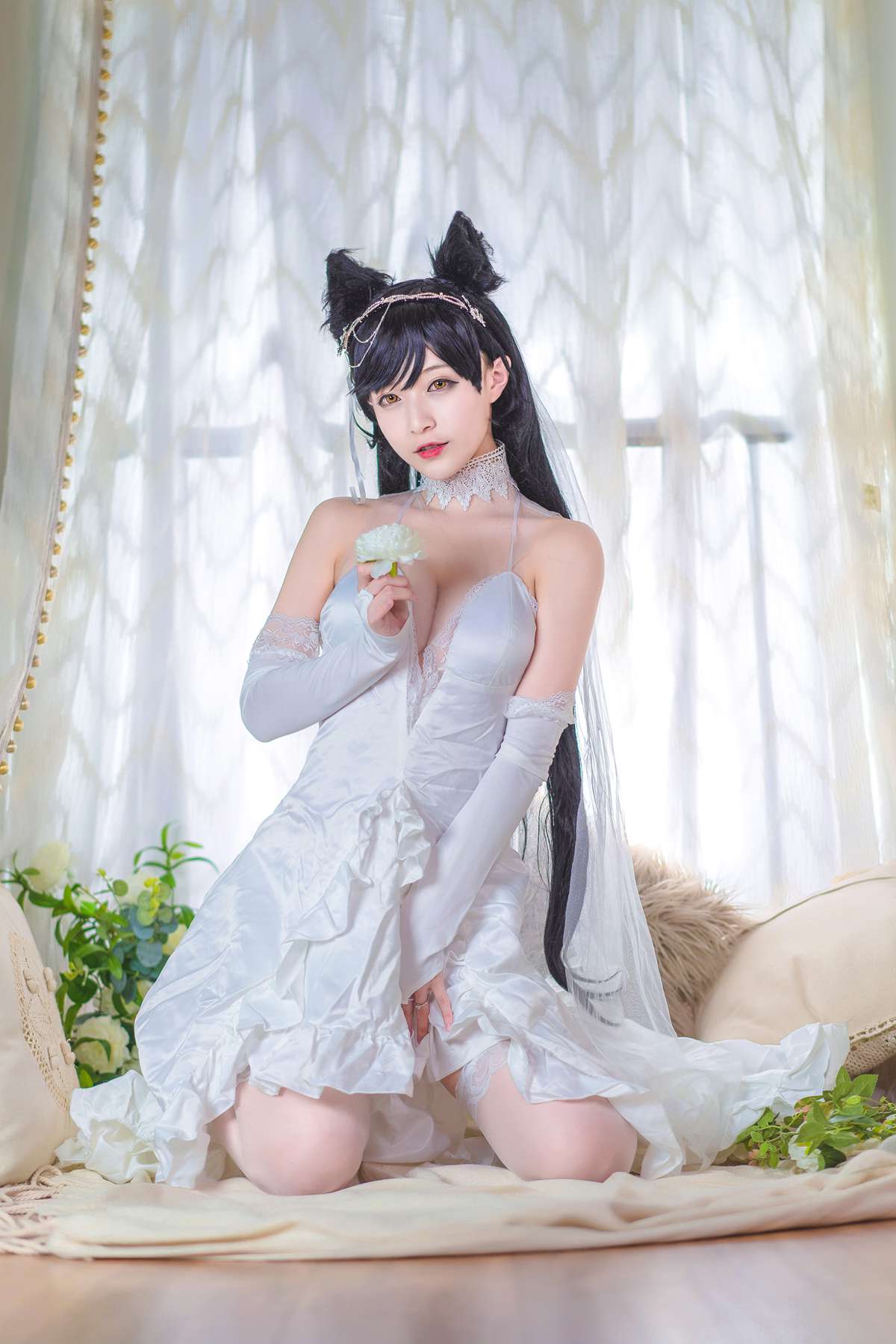 图片[2]-人气动漫Coser@铁板烧鬼舞 爱宕婚纱998 在线浏览-萌味圈