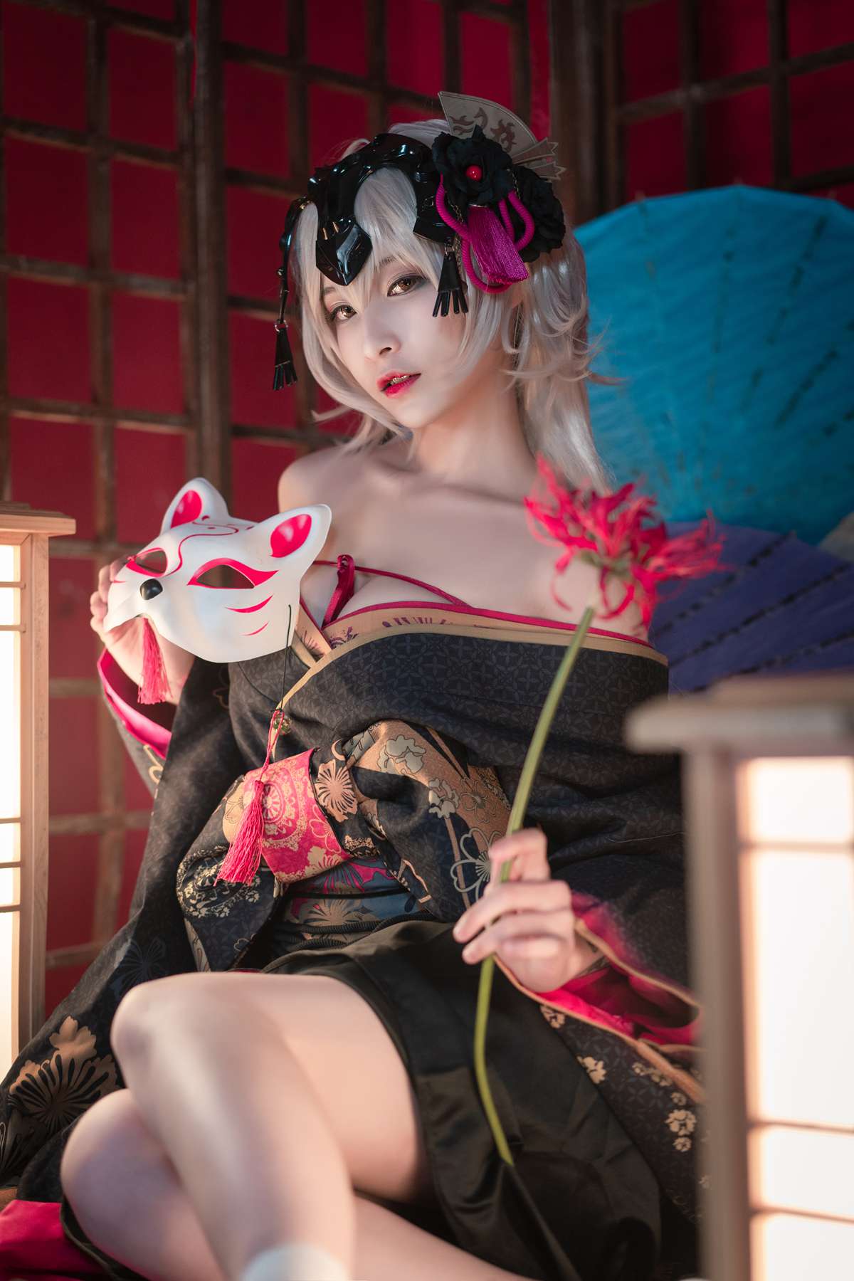图片[2]-人气动漫Coser@铁板烧鬼舞 黑贞花魁 在线浏览-萌味圈