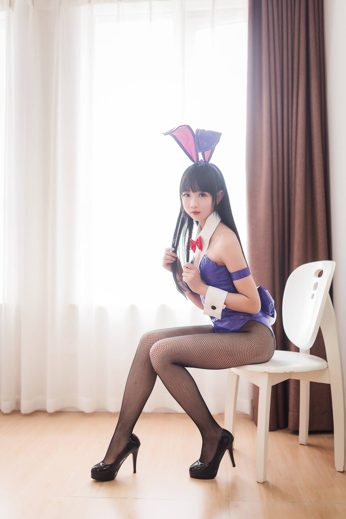 图片[2]-Cos小姐姐雪琪 渔网袜兔女郎 [58P]-萌味圈