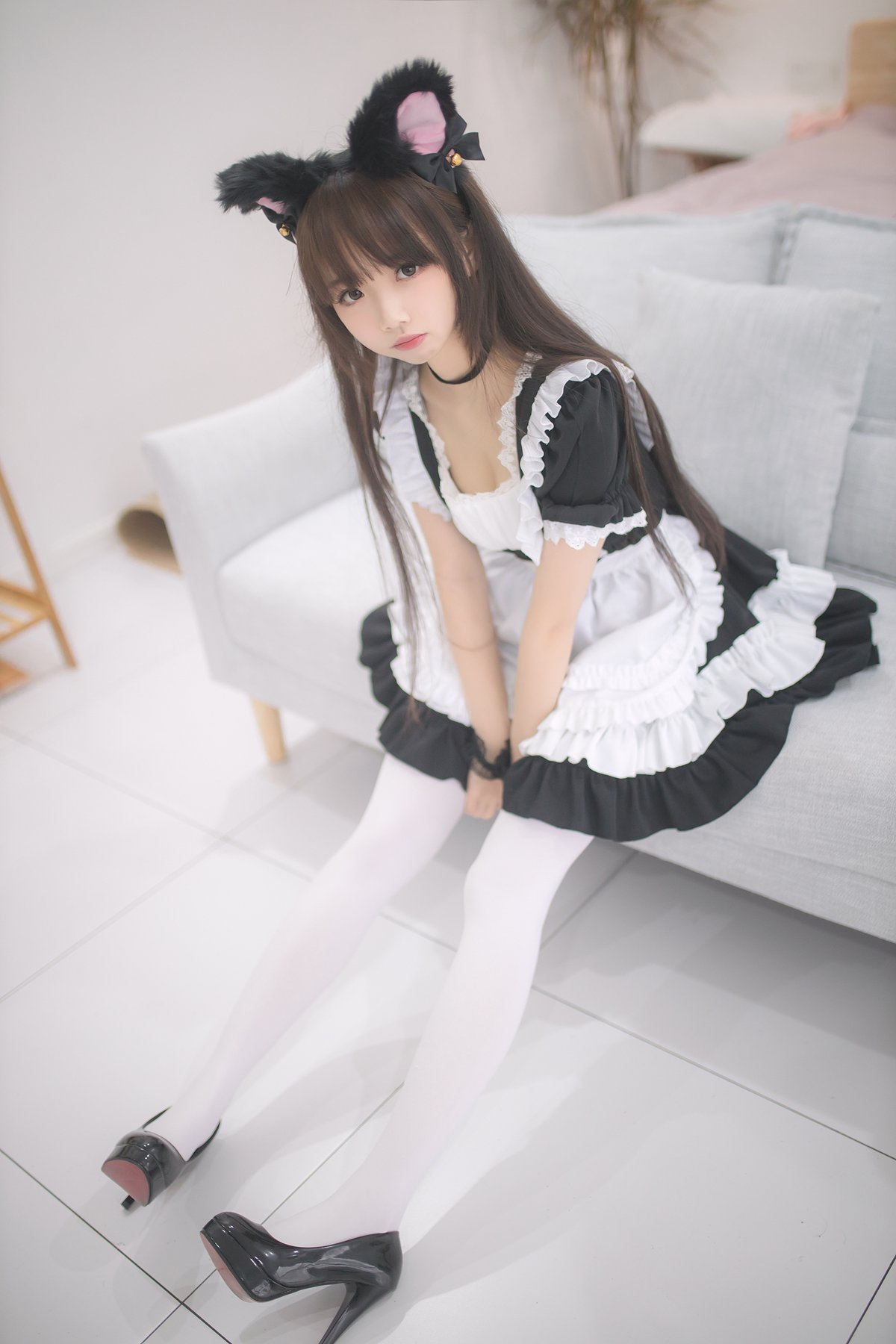 图片[2]-Cos小姐姐雪琪 白丝女仆普通版 [30P]-萌味圈