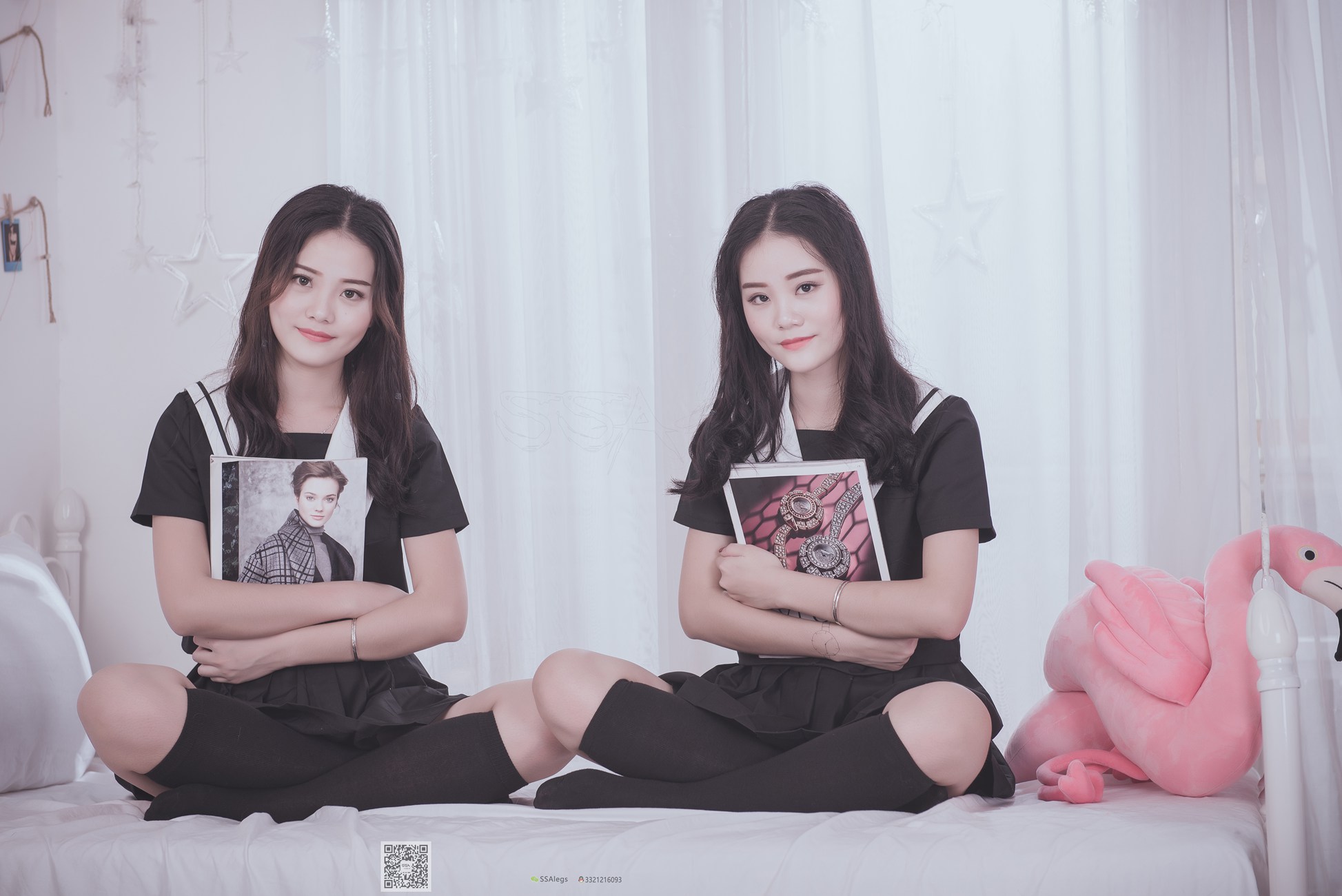 图片[2]-[SSA丝社]超清写真 NO.028 青青姐妹 姐妹花的JK情[85P]-萌味圈