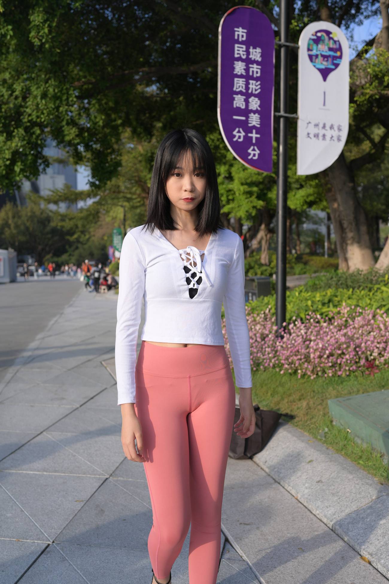 图片[2]-唯美街拍 NO.578 粉色紧身裤小姐姐（三） [76P]-萌味圈