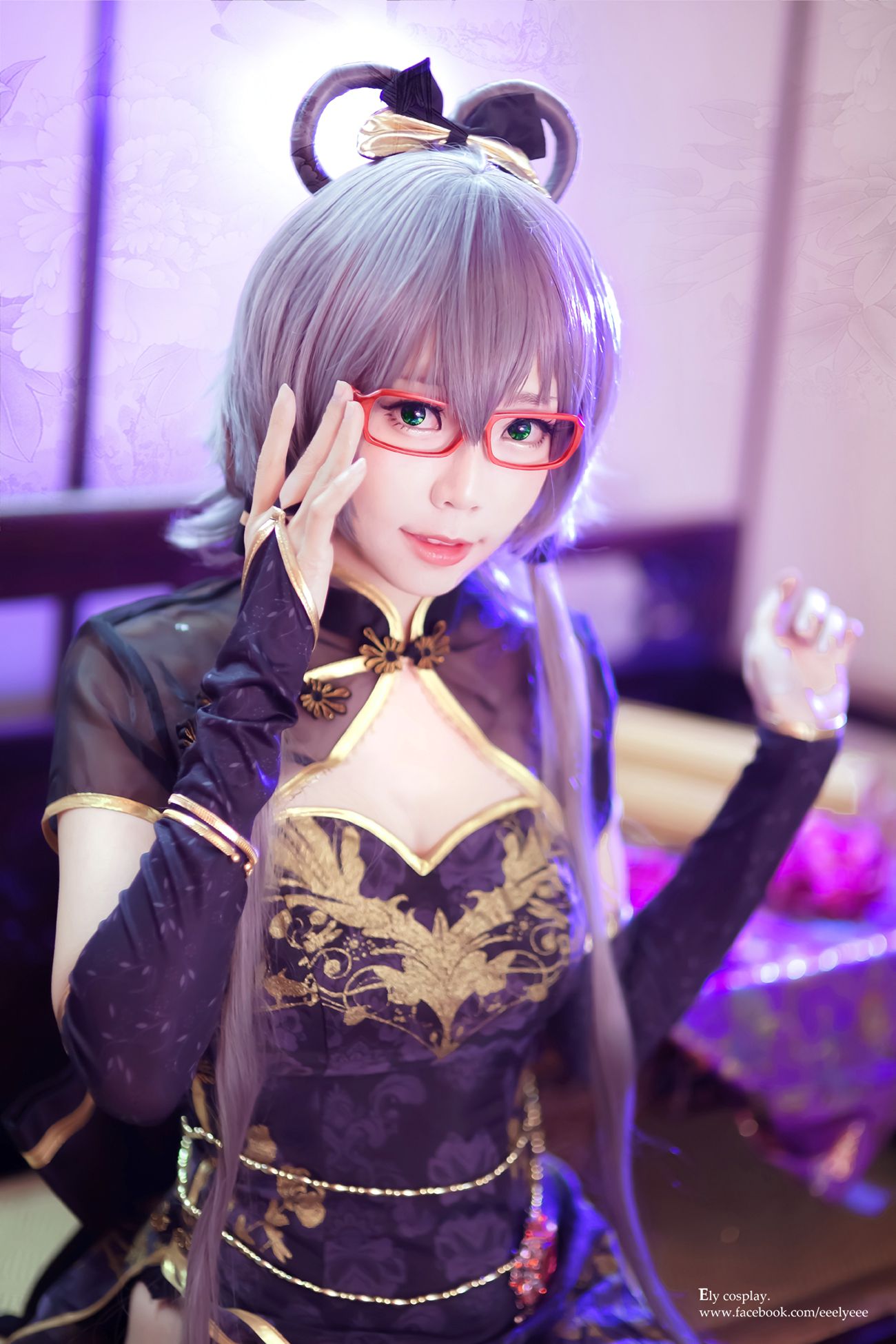 图片[2]-Ely_eee(ElyEE子) – 天依金丝雀旗袍[13P]-萌味圈