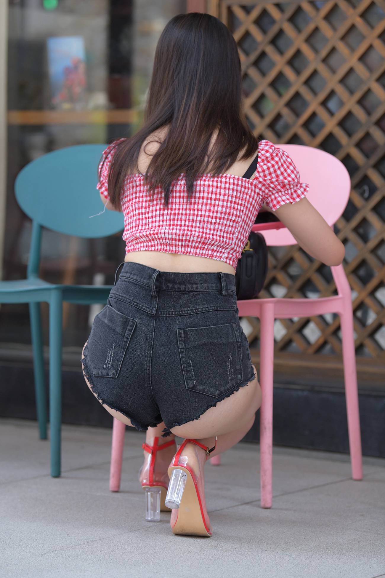 图片[2]-唯美街拍 NO.687 黑色热裤大长腿小姐姐（二） [85P]-萌味圈