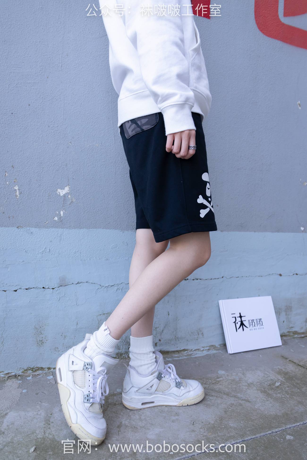 图片[2]-[BoBoSocks袜啵啵]NO.103 稚予-AJ篮球鞋、白棉袜、裸足[134P]-萌味圈