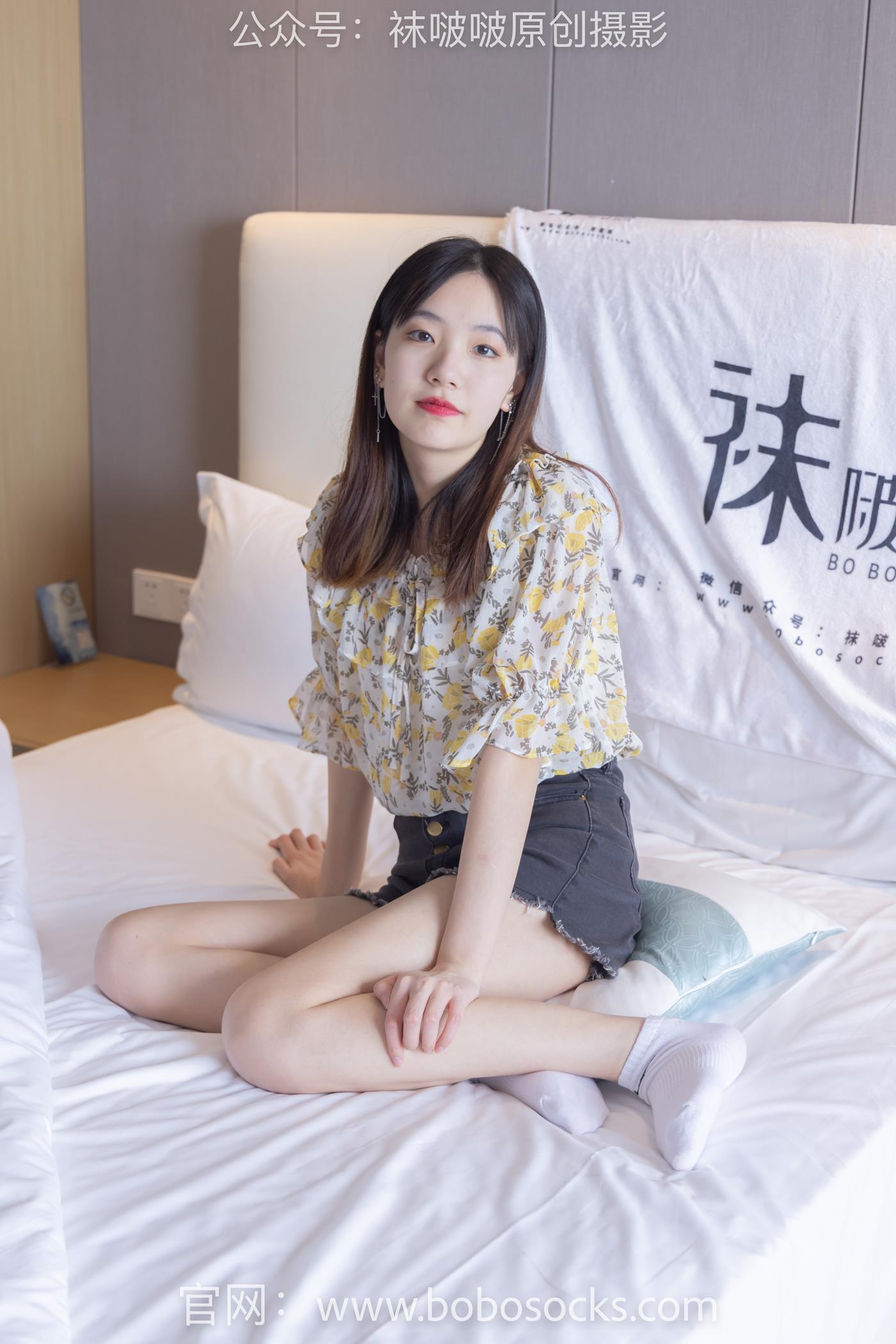 图片[2]-[BoBoSocks袜啵啵]NO.136 小甜豆-高跟长靴、白棉袜、裸足 (1) [100P]-萌味圈