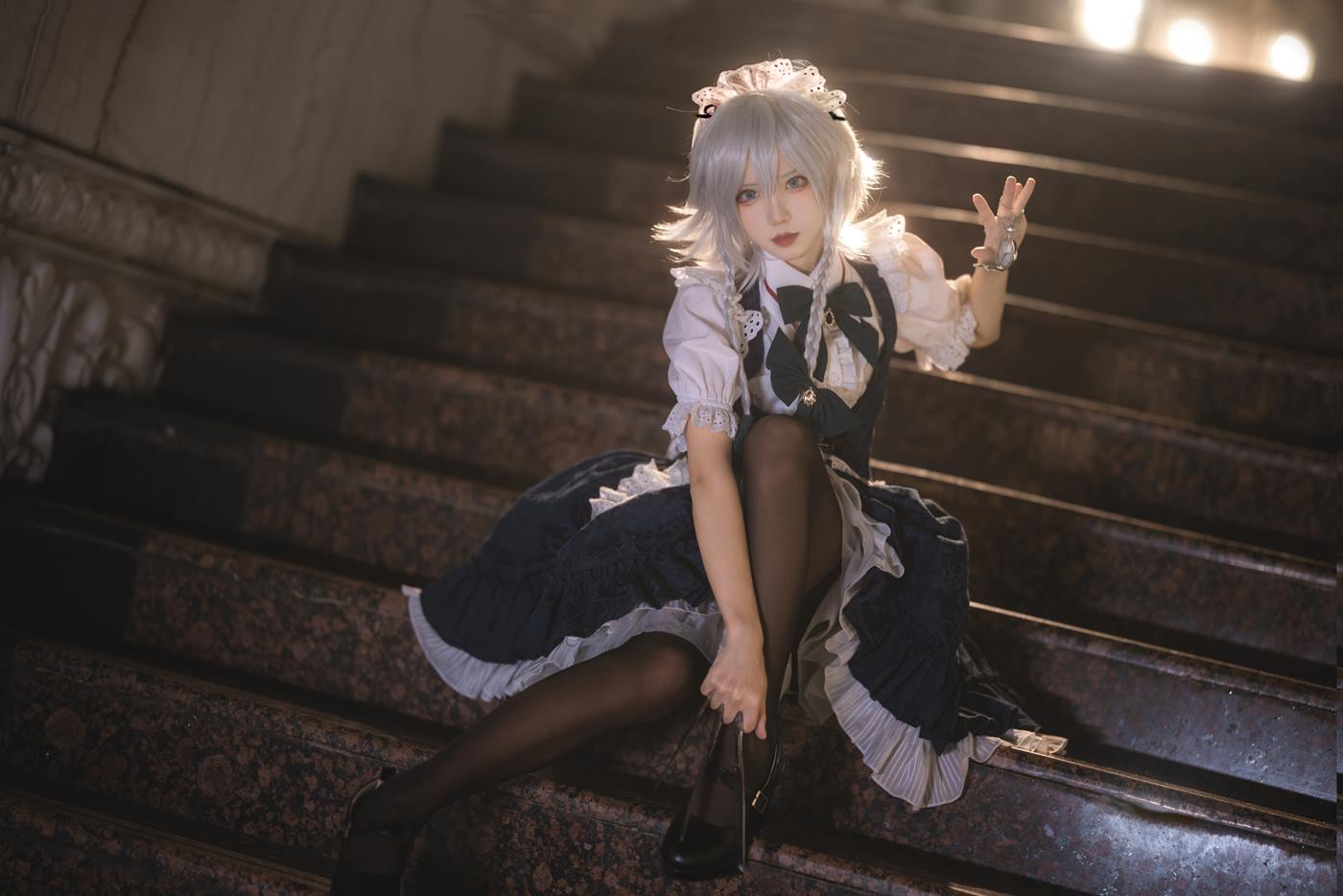 图片[2]-花柒Hana  – 星雨咲夜女仆[9P]-萌味圈