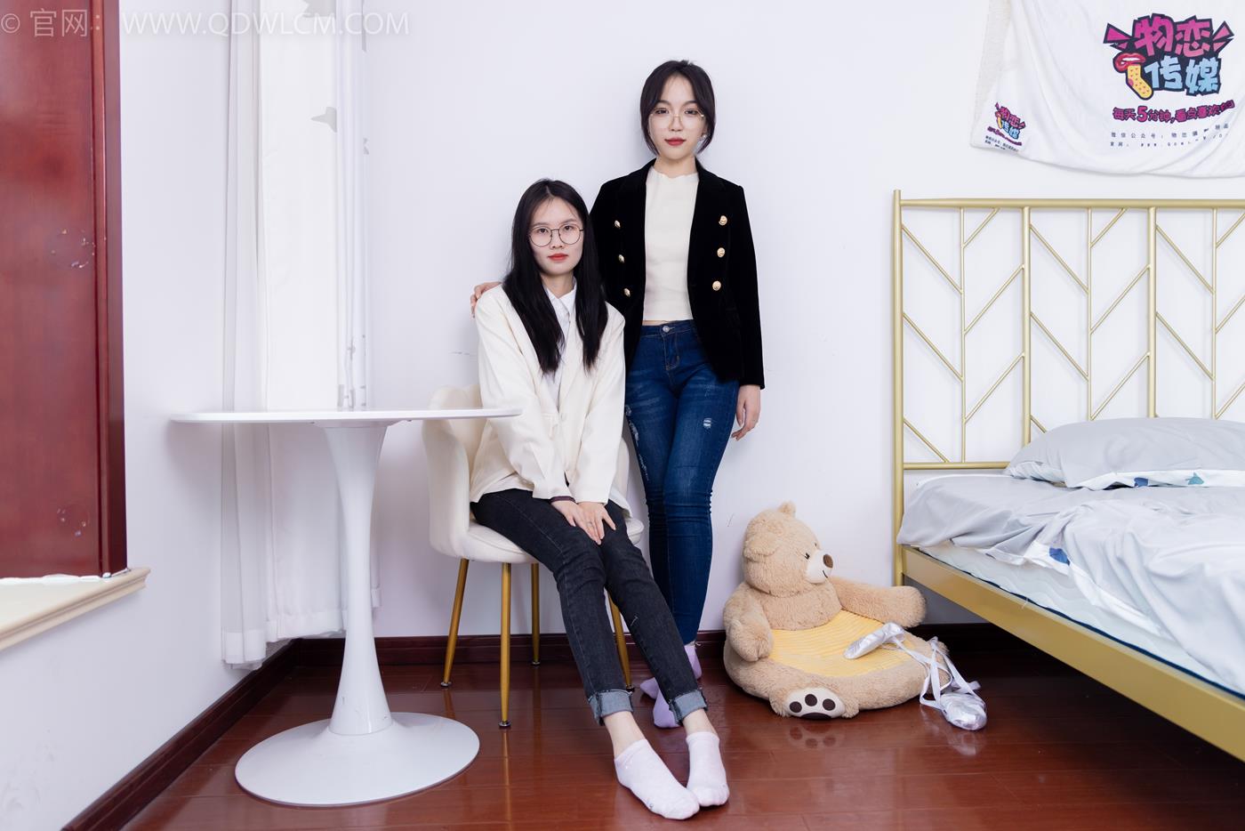 图片[2]-物恋传媒 NO.1687 纱纱&颜颜-玻璃上的雨滴[150P]-萌味圈