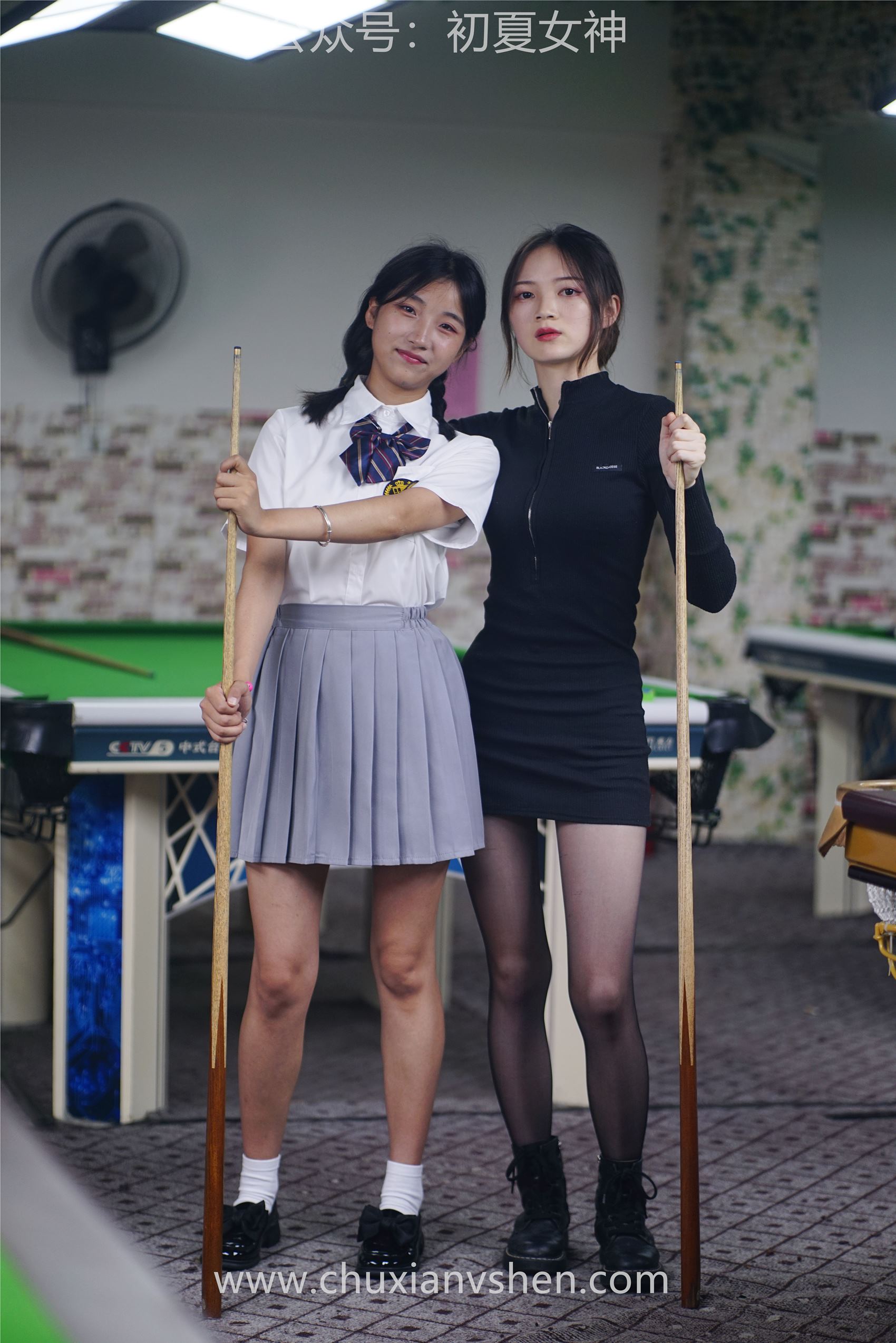 图片[2]-[初夏女神] NO.096 大发&点点~《姐妹同台》行不行台球桌碰一碰 [133P]-萌味圈