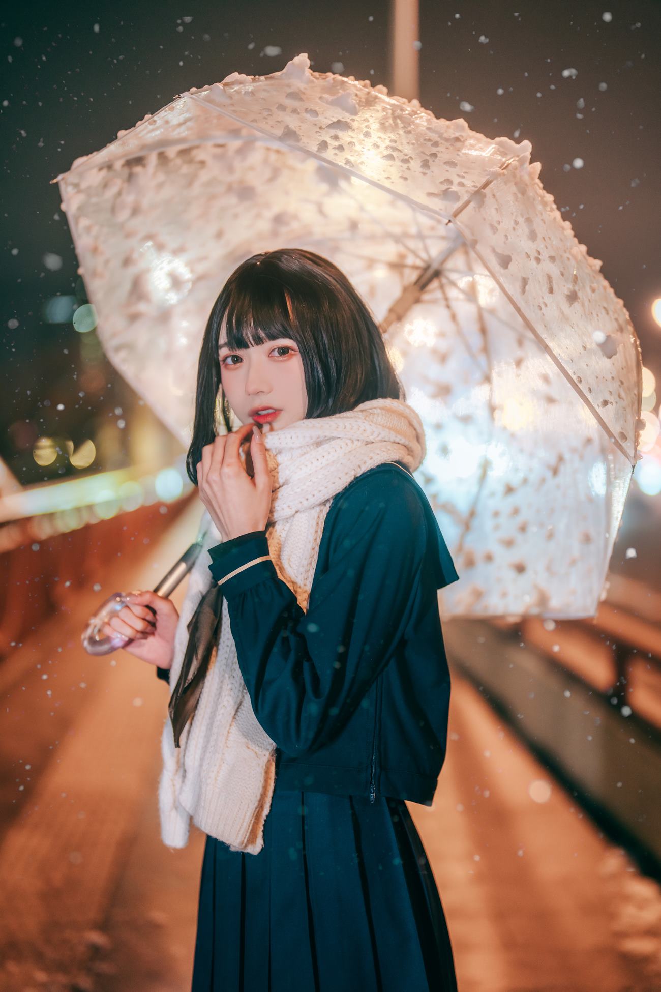图片[2]-人气Coser@兔子Zzz不吃胡萝卜 雪夜[22P]-萌味圈