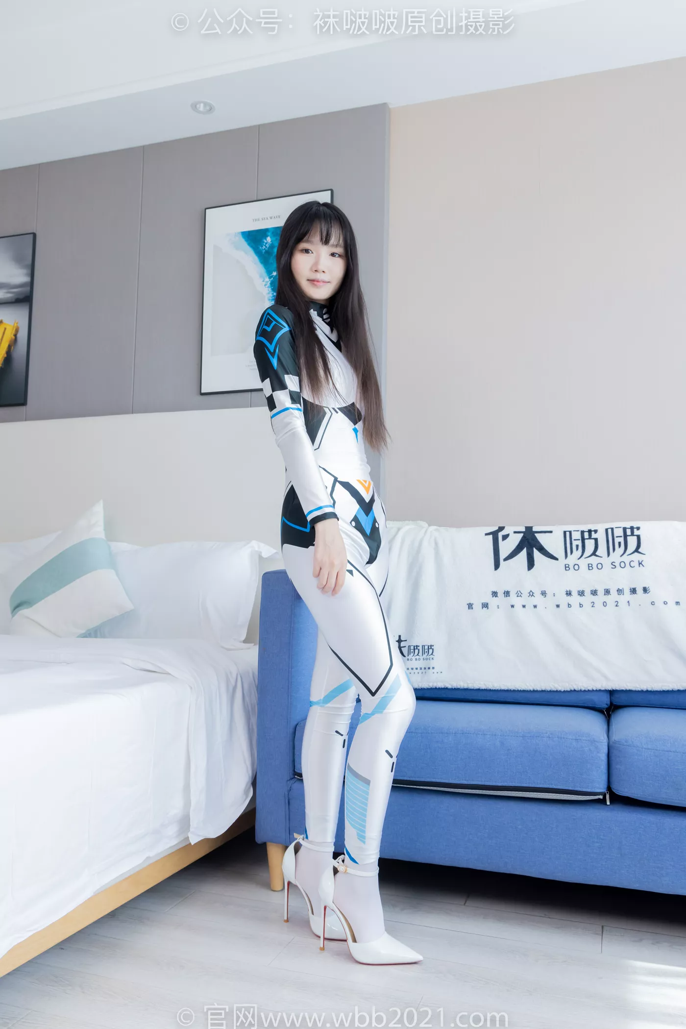 图片[2]-[BoBoSocks袜啵啵]NO.463 甜甜圈-高跟鞋、厚白丝、裸足、连体衣裤里丝[88P]-萌味圈