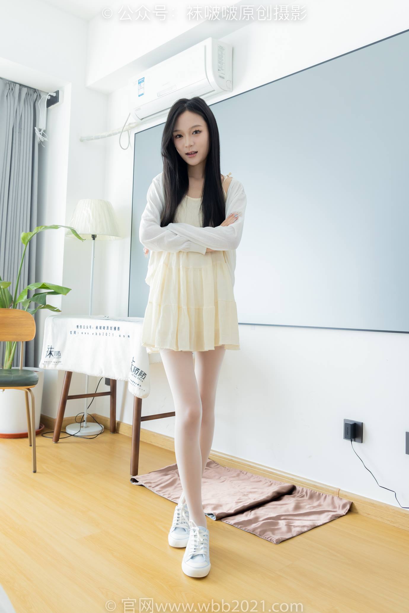 图片[2]-[BoBoSocks袜啵啵]NO.517 焦糖-帆布鞋、薄白丝[107P]-萌味圈