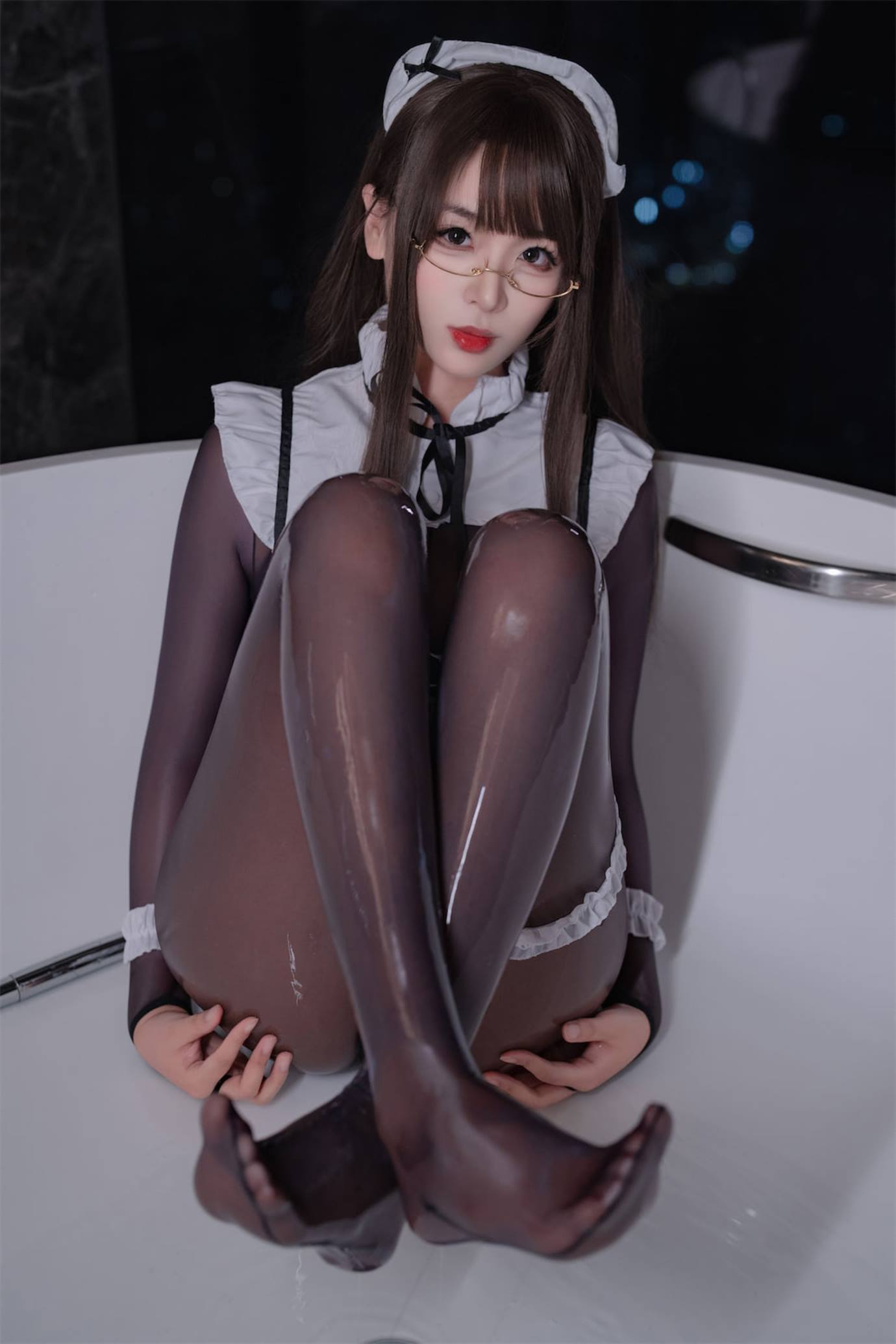 图片[2]-轩萧学姐 – 连体丝女仆[68P]-萌味圈