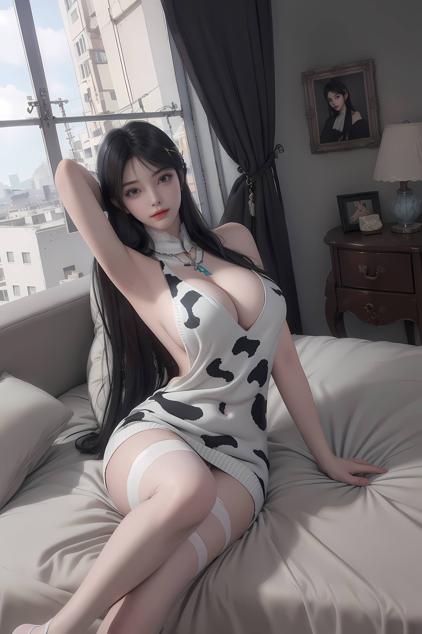 图片[2]-AI 绘画 549 萧熏儿 奶牛装[33P]-萌味圈