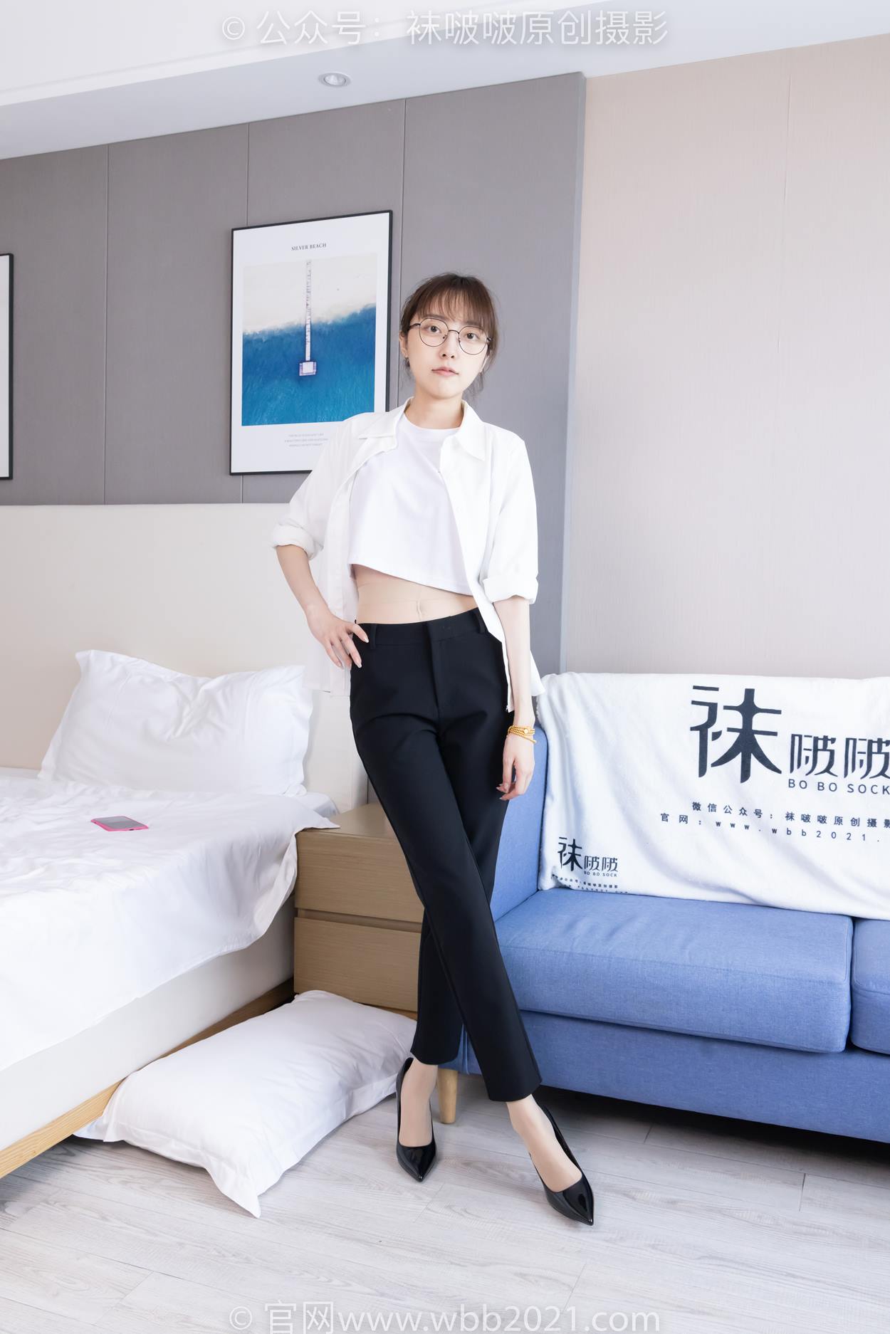 图片[2]-[BoBoSocks袜啵啵]NO.535 稚予-高跟鞋、皮鞋、黑棉袜、薄肉丝、裤里丝[128P]-萌味圈