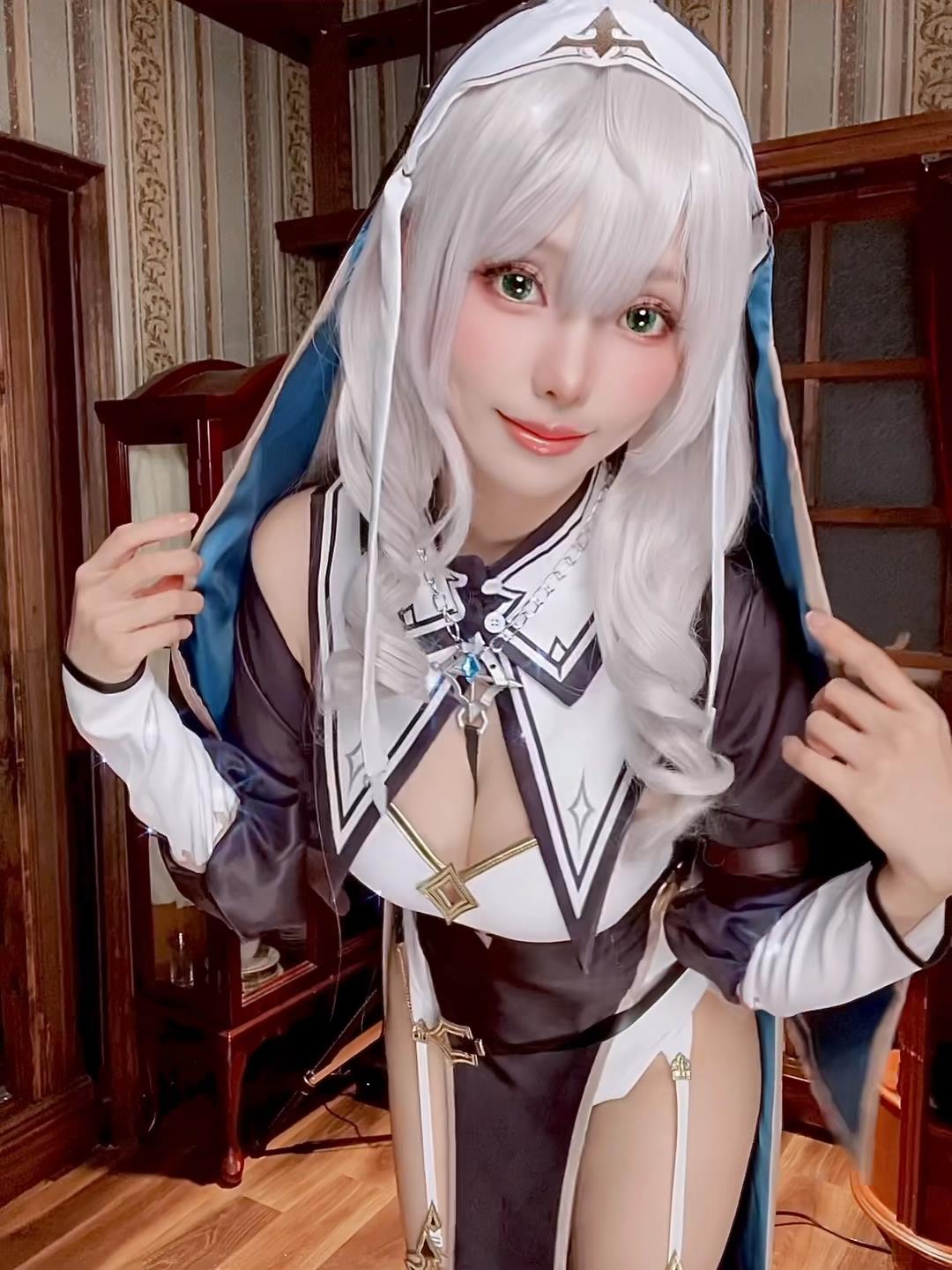 图片[2]-Ely_eee(ElyEE子)  – Shirogane noel~Nun[24P]-萌味圈