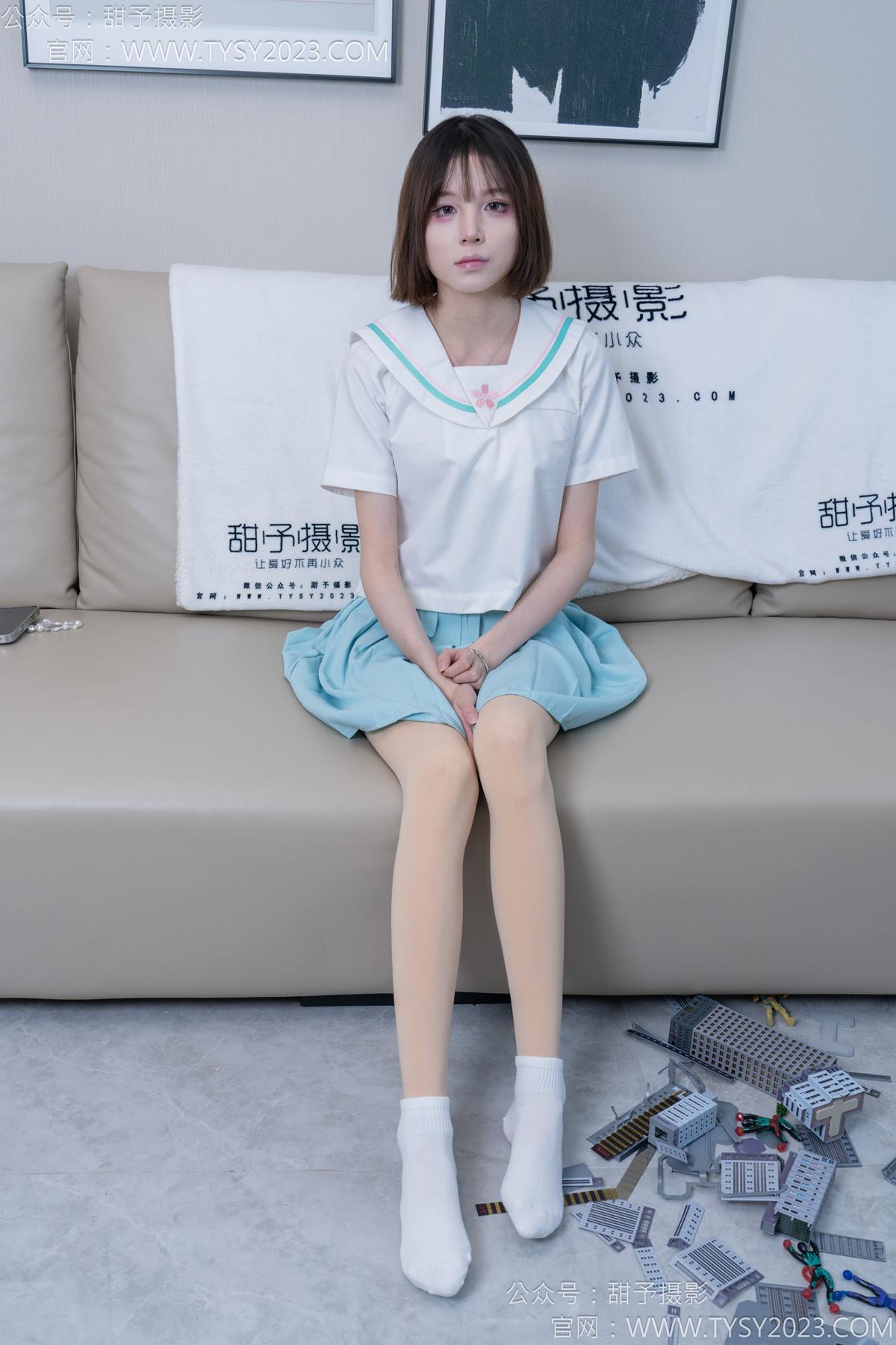 图片[2]-甜予摄影 NO.182 珞珞-板鞋、白棉袜、厚肉丝、小人国剧情[104P]-萌味圈