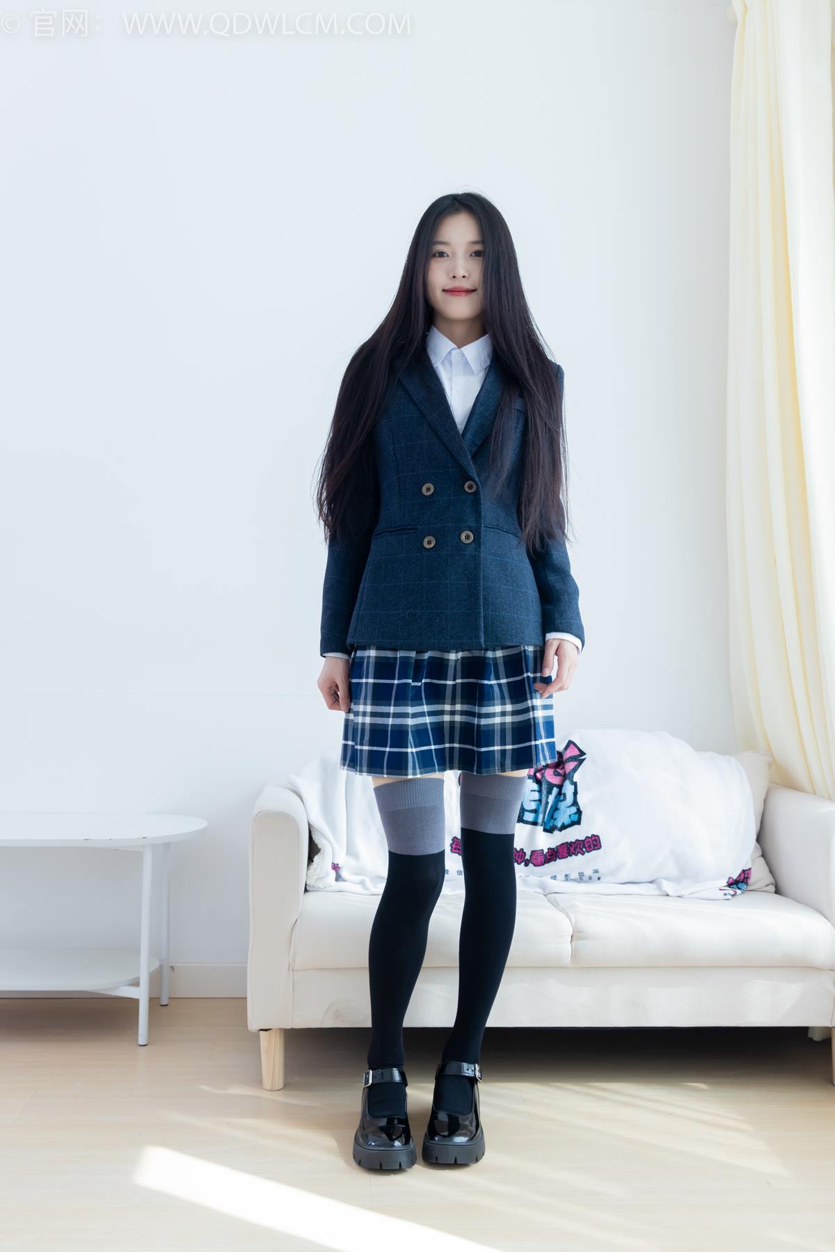 图片[2]-物恋传媒 NO.2371 茯苓-JK制服、皮鞋、拼接过膝袜[96P]-萌味圈