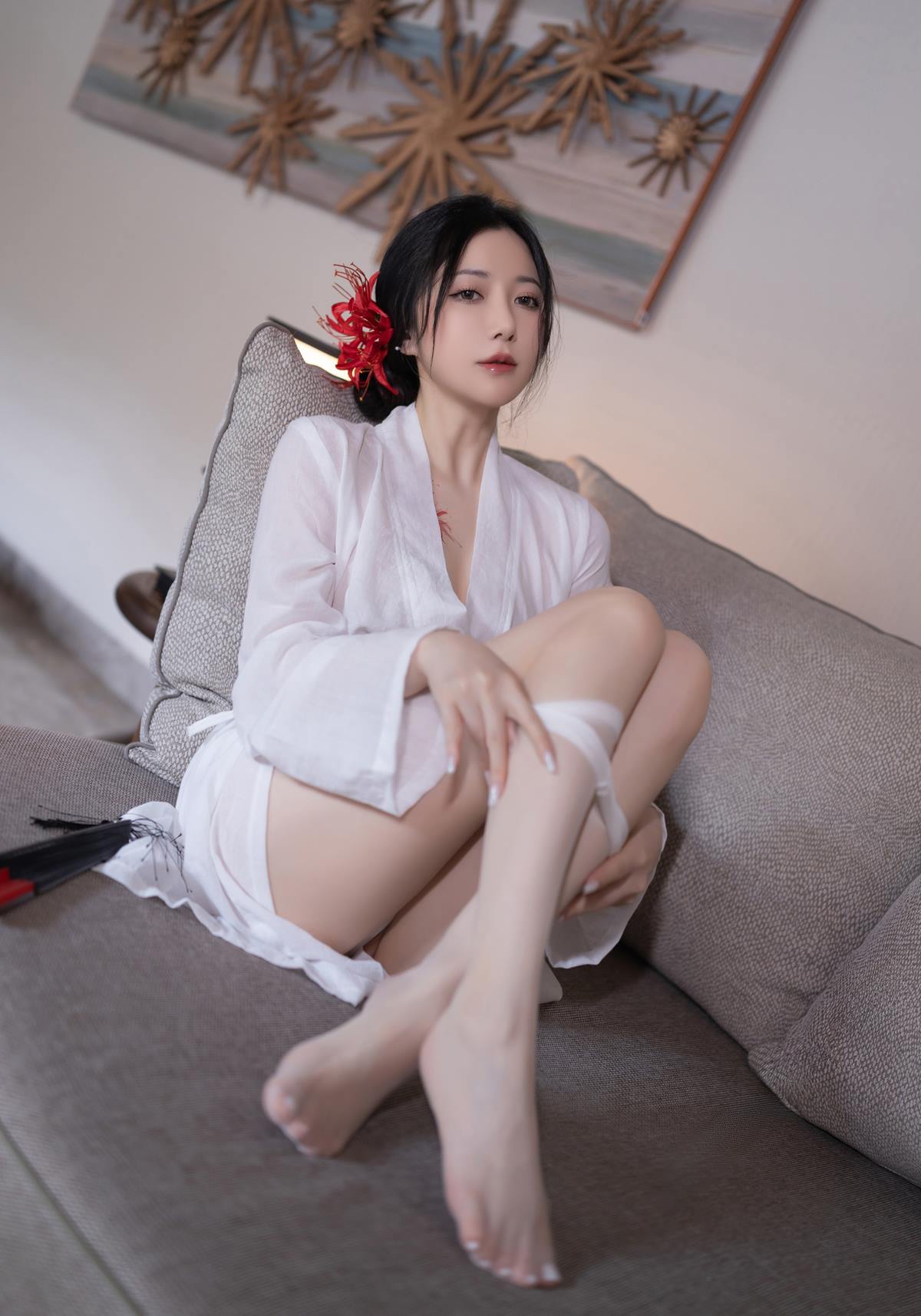 图片[22]-秀人名模鱼子酱Fish《寂》写真[46P]-萌味圈