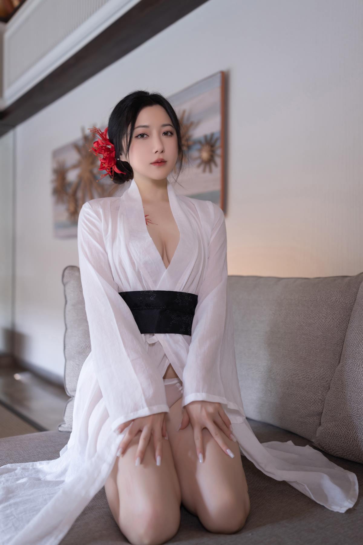 图片[23]-秀人名模鱼子酱Fish《寂》写真[46P]-萌味圈