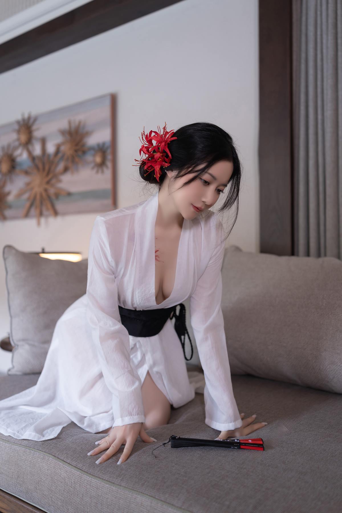 图片[24]-秀人名模鱼子酱Fish《寂》写真[46P]-萌味圈