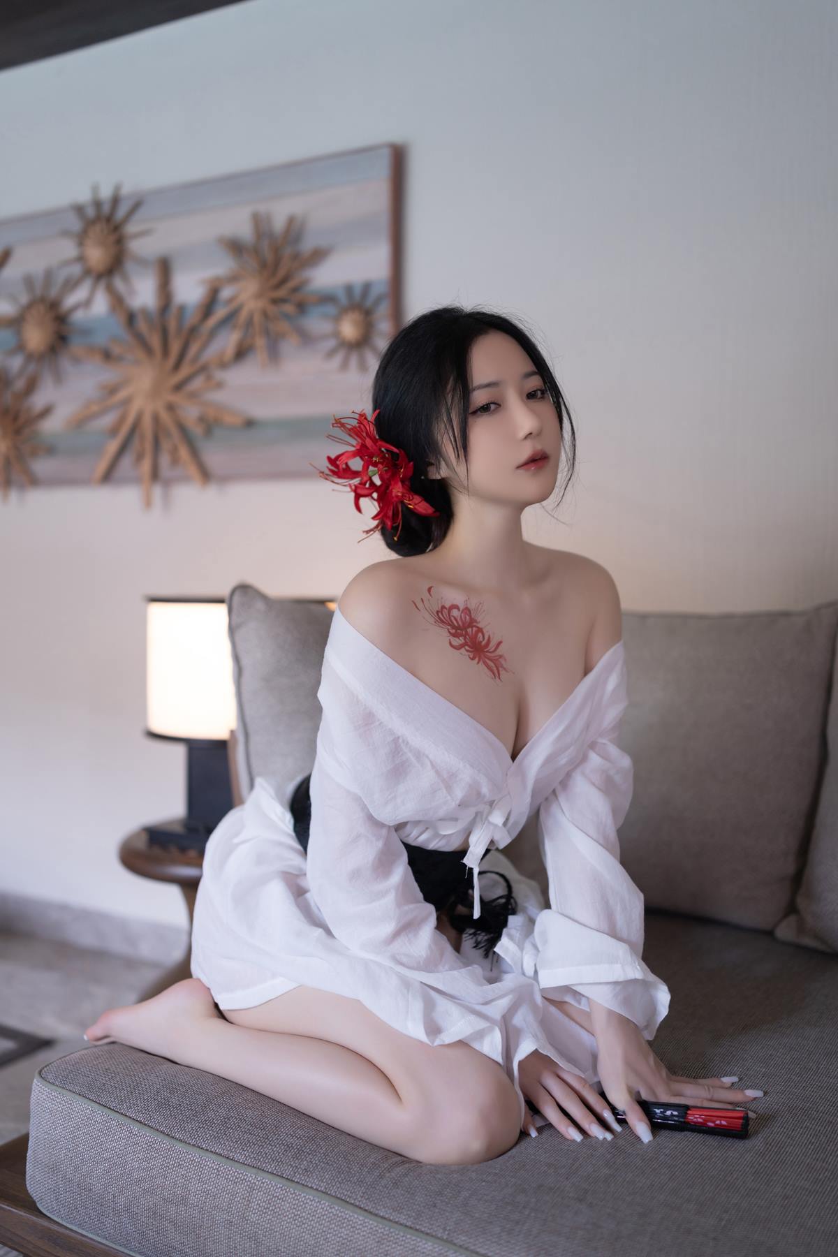 图片[31]-秀人名模鱼子酱Fish《寂》写真[46P]-萌味圈