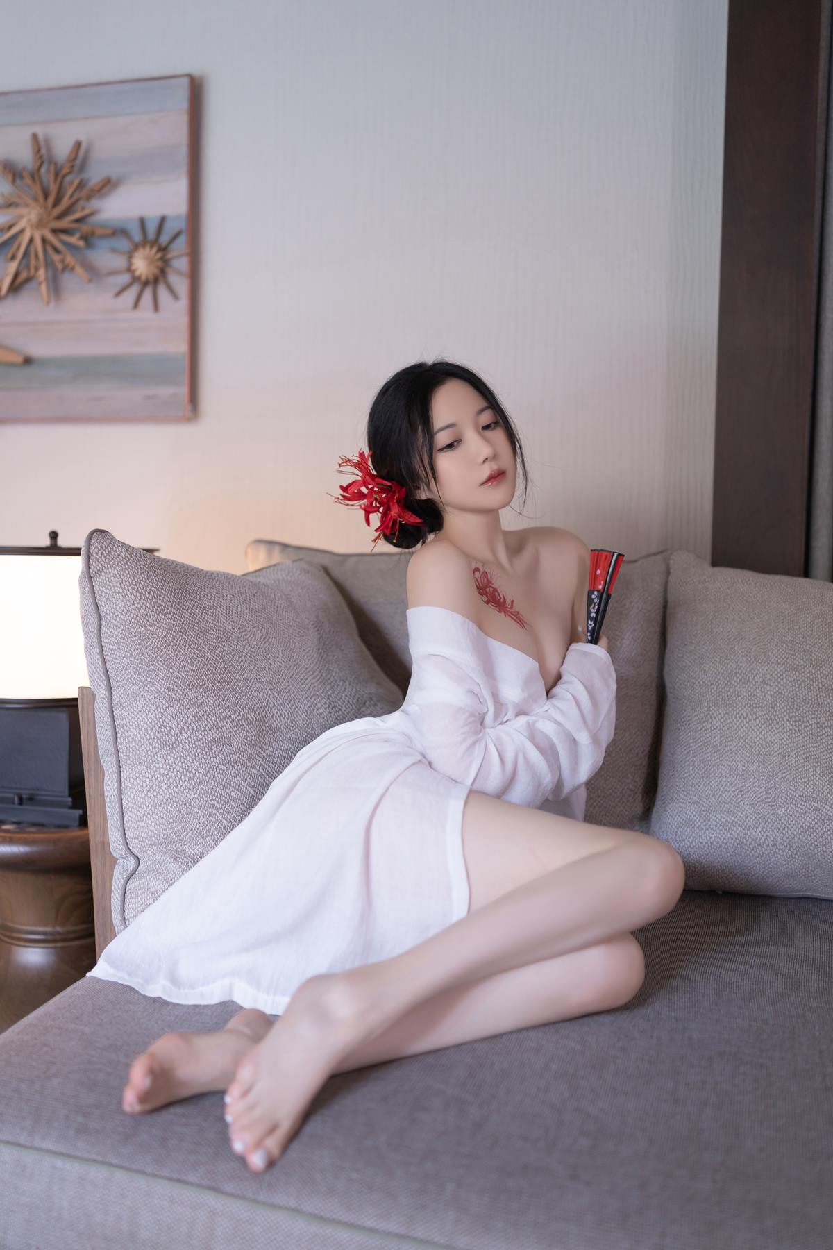 图片[34]-秀人名模鱼子酱Fish《寂》写真[46P]-萌味圈