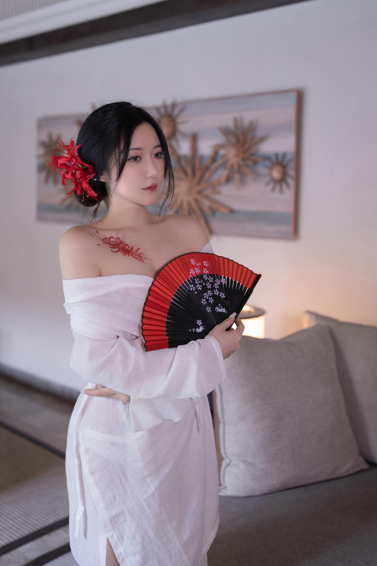 图片[38]-秀人名模鱼子酱Fish《寂》写真[46P]-萌味圈