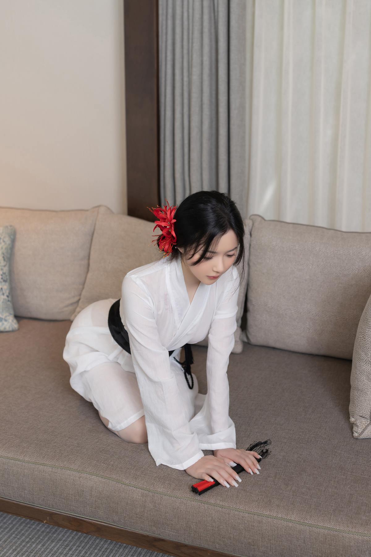 图片[43]-秀人名模鱼子酱Fish《寂》写真[46P]-萌味圈