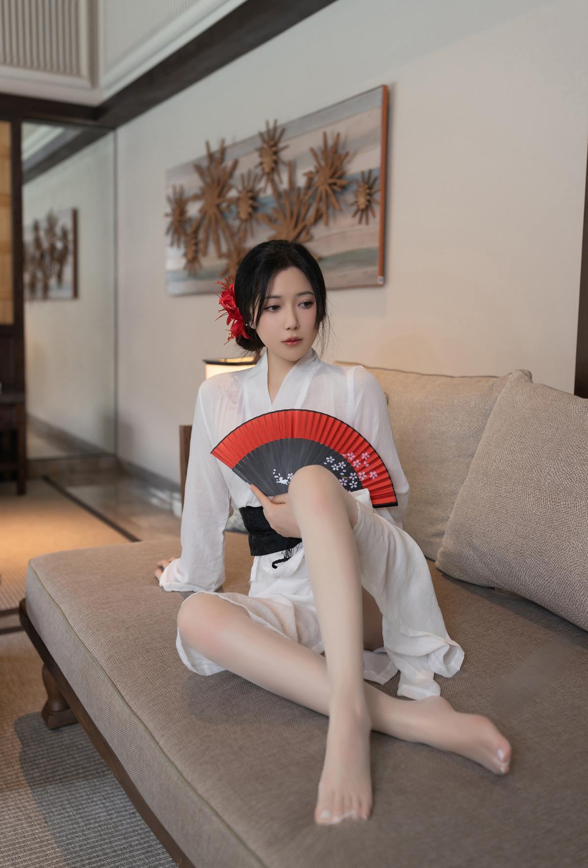 图片[44]-秀人名模鱼子酱Fish《寂》写真[46P]-萌味圈