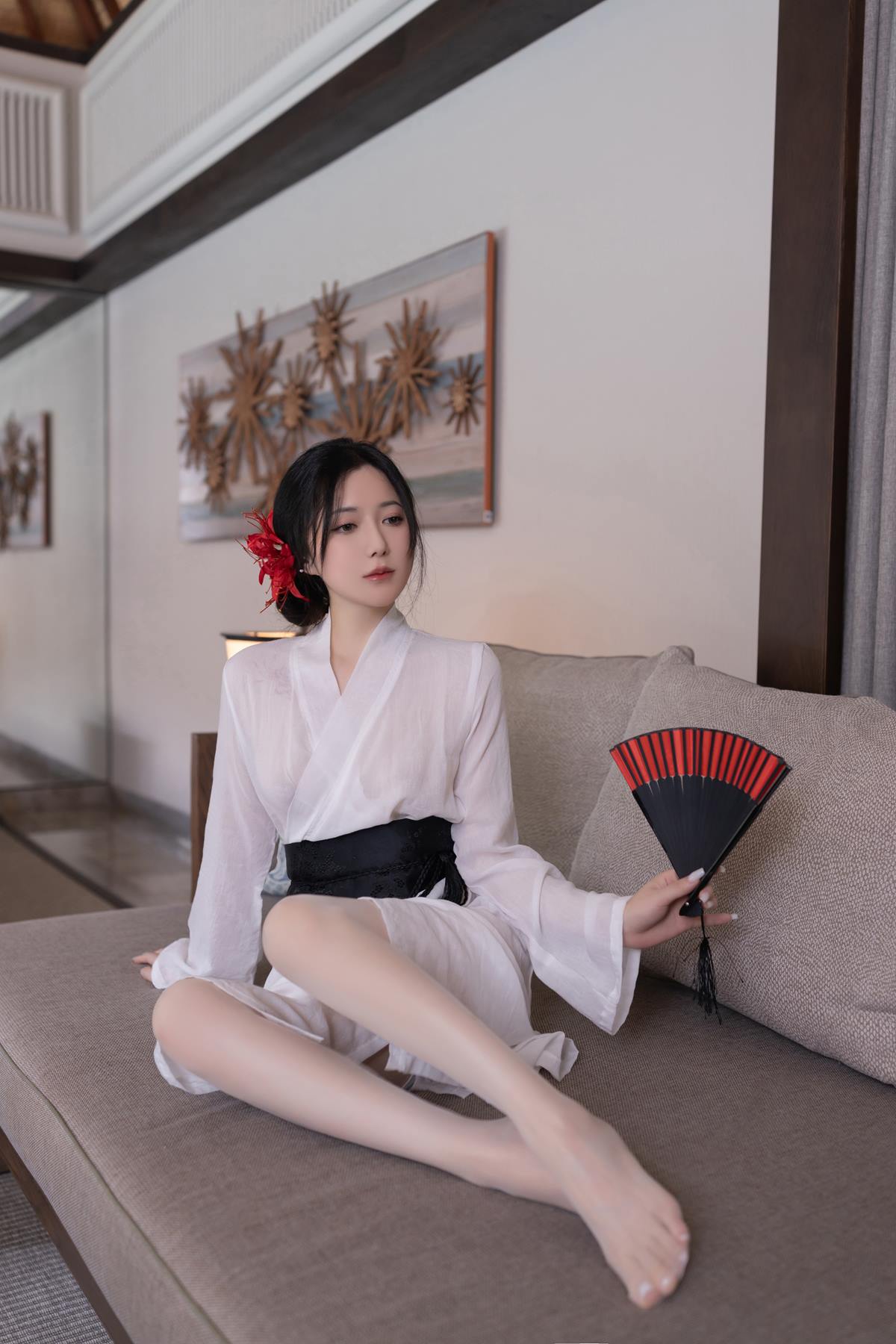 图片[45]-秀人名模鱼子酱Fish《寂》写真[46P]-萌味圈