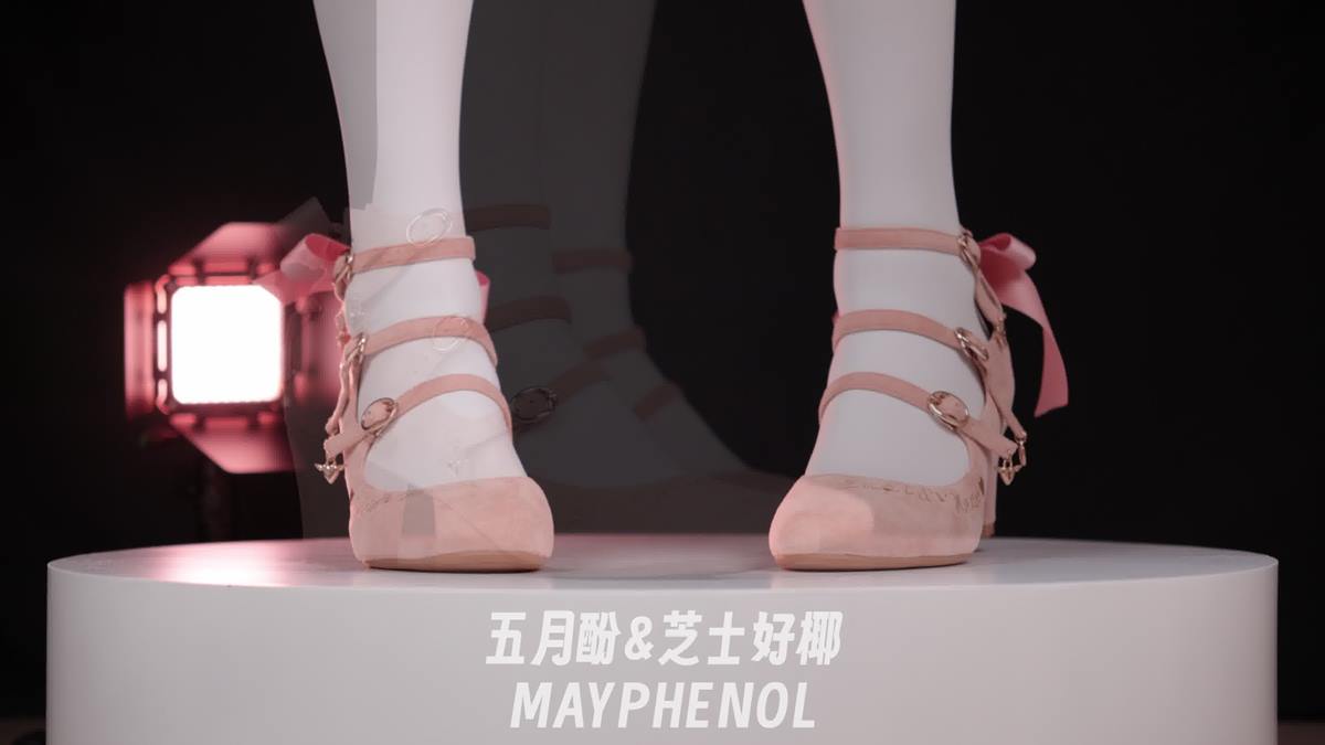 图片[2]-芝士好椰 NO.074 – 优雅高跟 奇迹岛丘比特之心绒面粉色[35P]-萌味圈