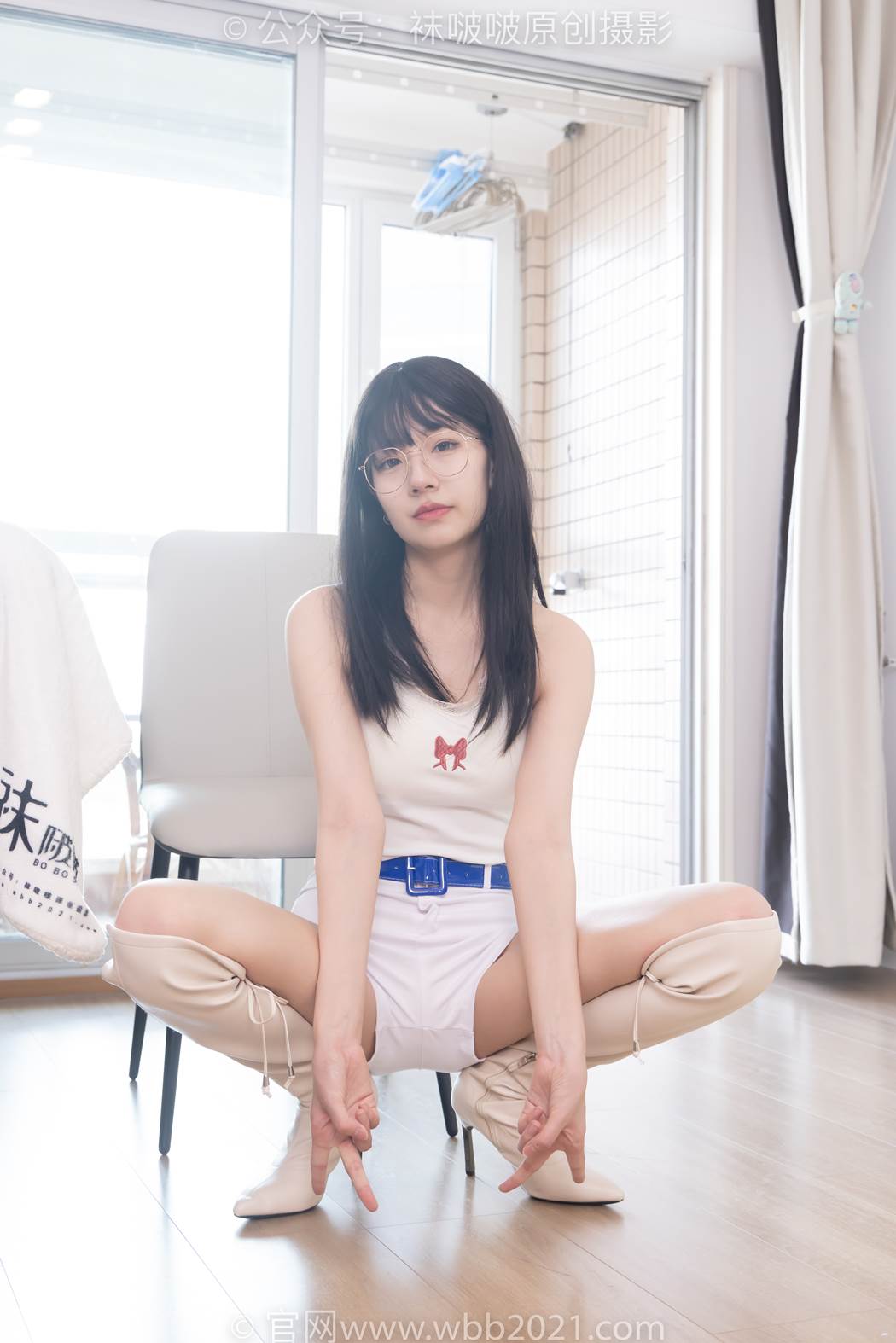 图片[2]-[BoBoSocks袜啵啵]NO.581 小甜豆-高跟长靴、薄肉丝[164P]-萌味圈