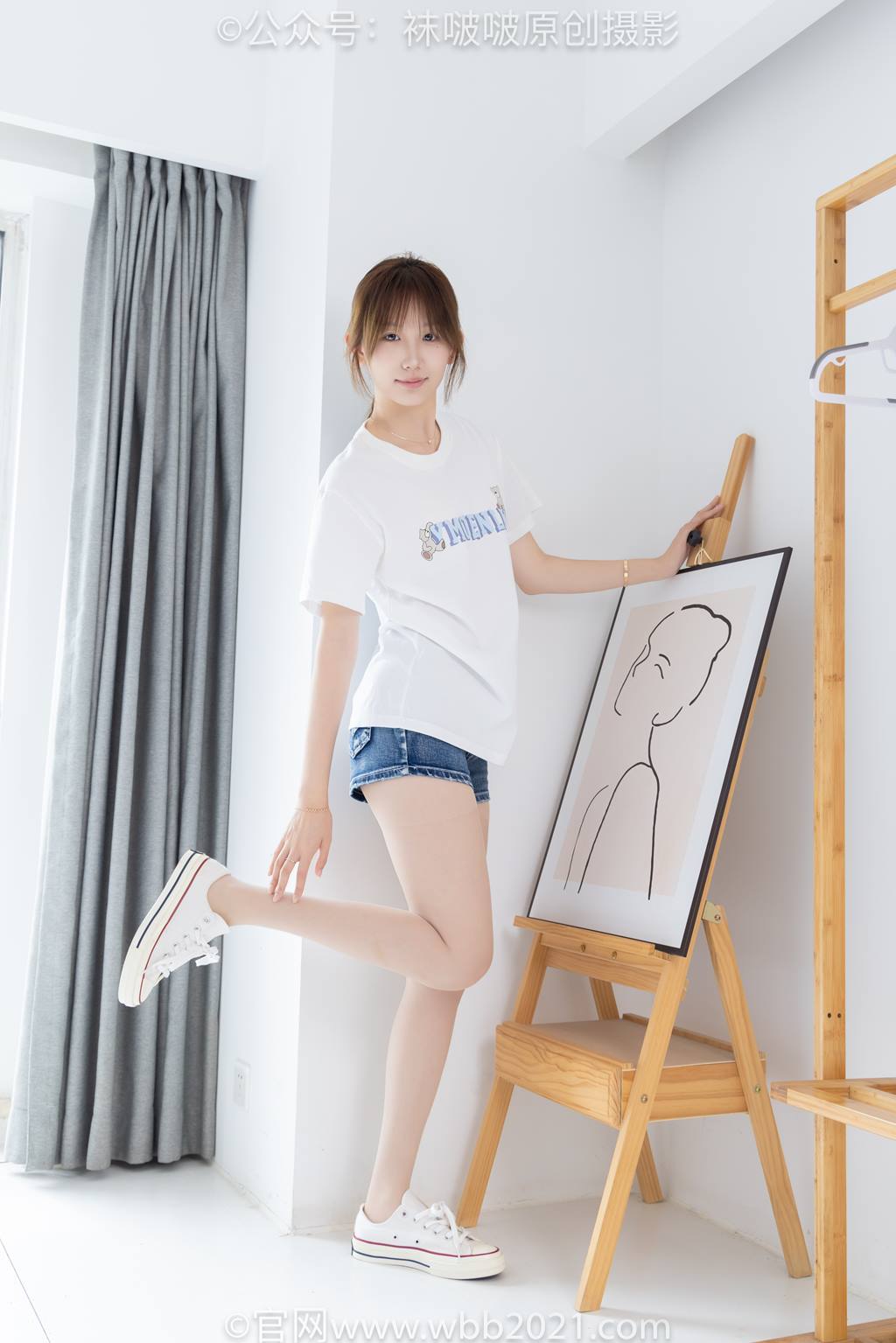 图片[7]-[BoBoSocks袜啵啵]NO.587 香菜-匡威帆布鞋、薄肉丝[139P]-萌味圈