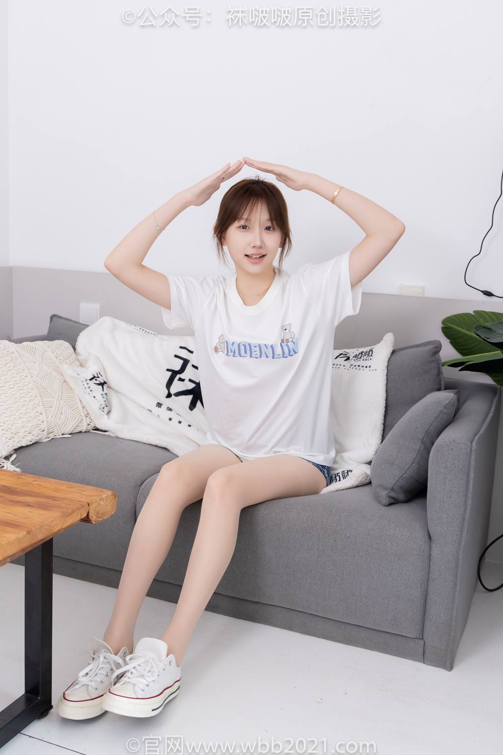 图片[13]-[BoBoSocks袜啵啵]NO.587 香菜-匡威帆布鞋、薄肉丝[139P]-萌味圈