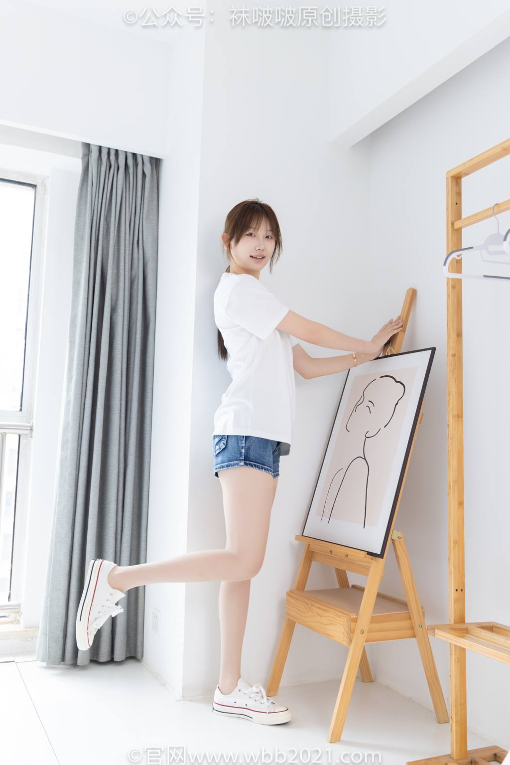 图片[21]-[BoBoSocks袜啵啵]NO.587 香菜-匡威帆布鞋、薄肉丝[139P]-萌味圈