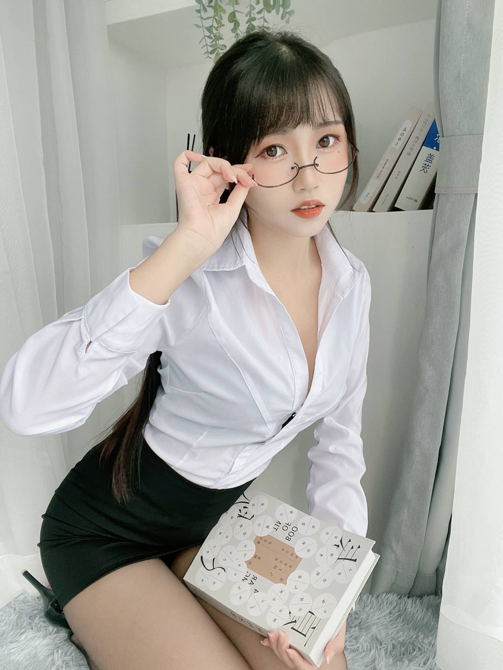 图片[2]-不呆猫  – 黑丝包臀OL[19P]-萌味圈