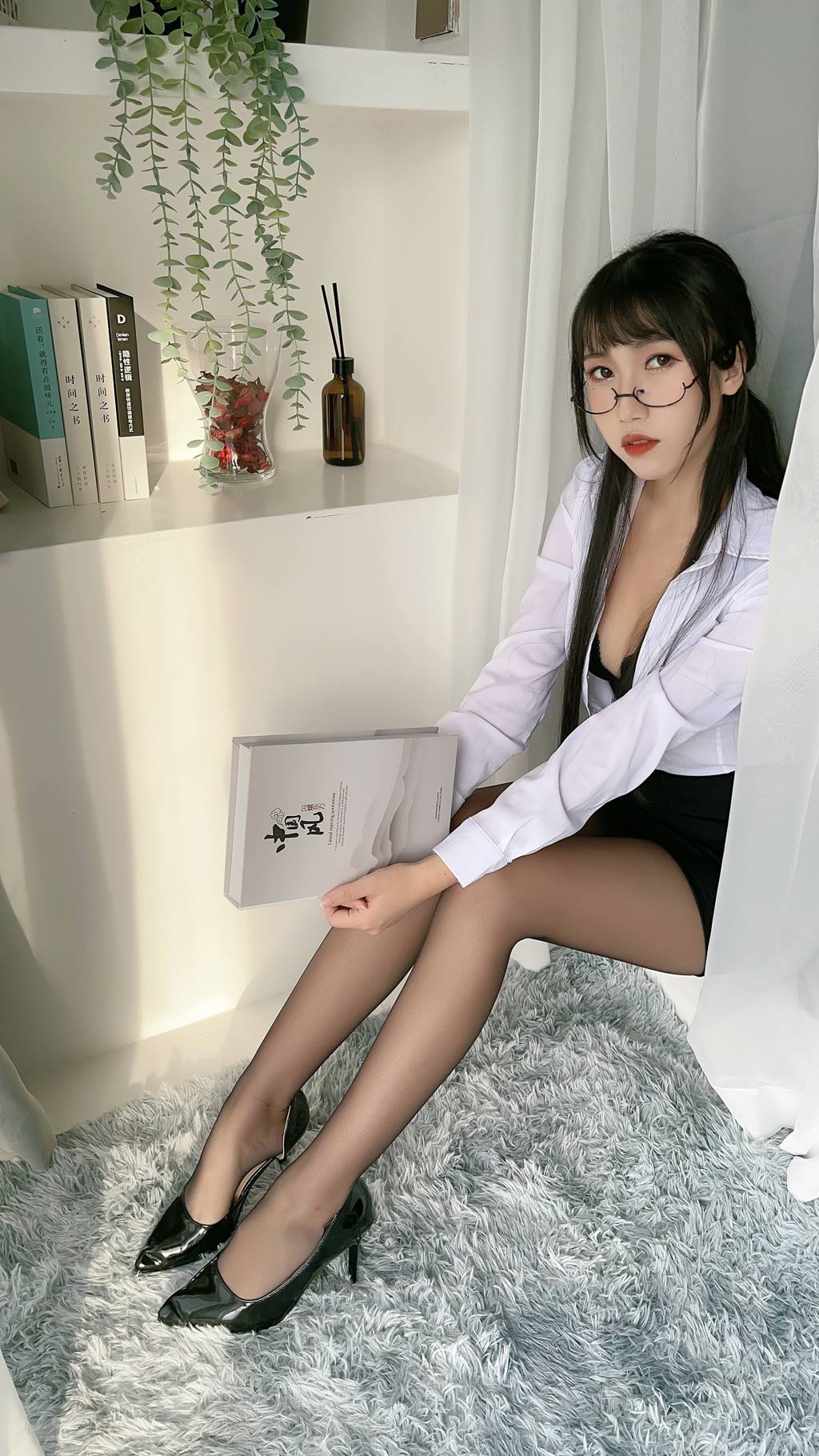 图片[19]-不呆猫  – 黑丝包臀OL[19P]-萌味圈