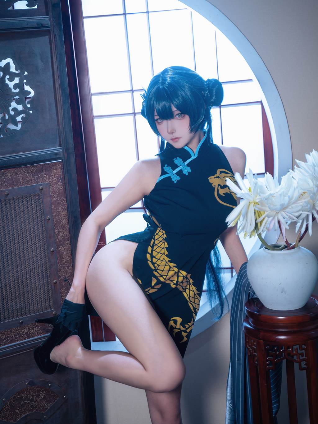 图片[2]-Seya-狮砸 – 蔚蓝档案 妃咲 旗袍[9P]-萌味圈
