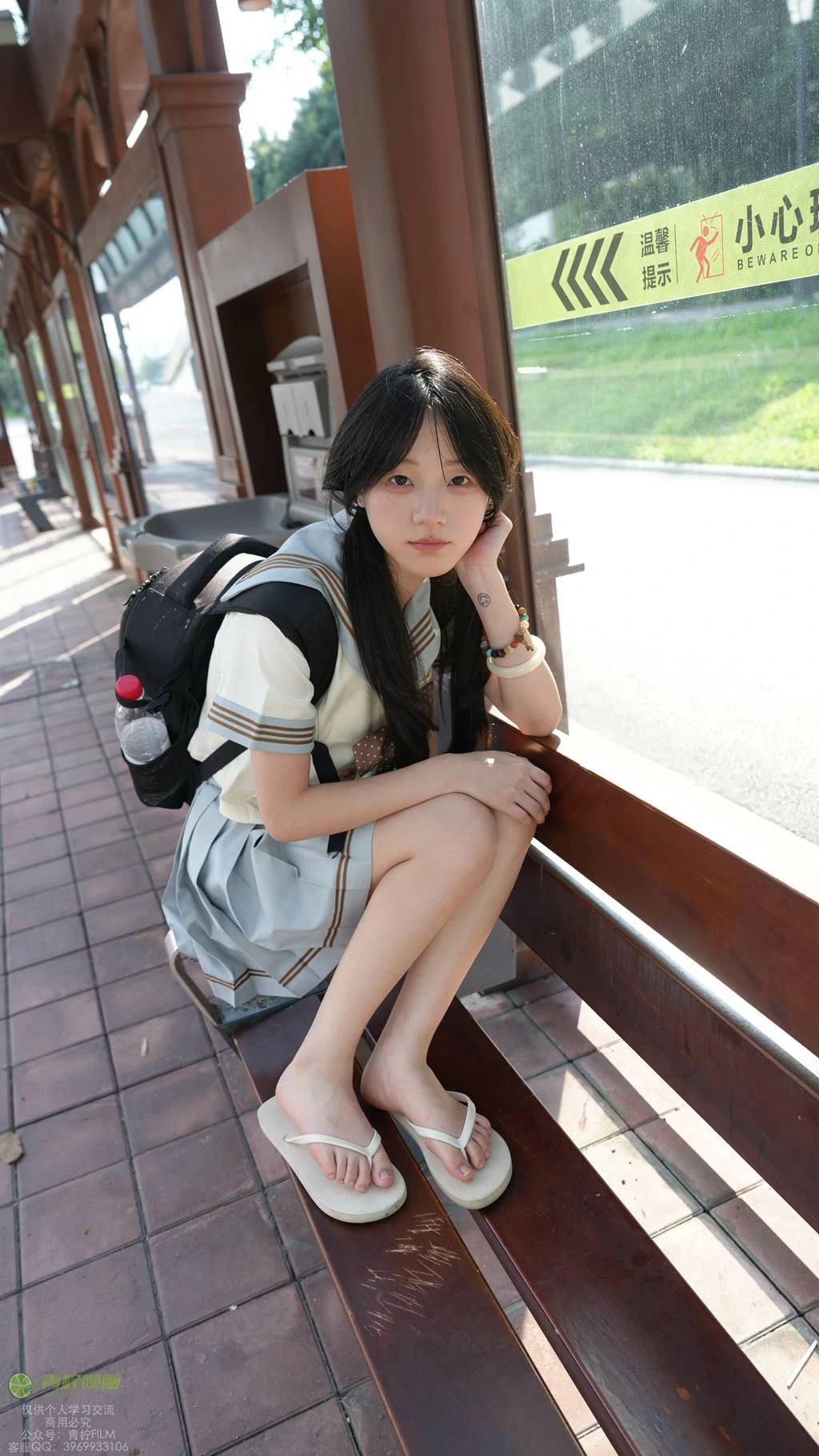 图片[2]-青柠映画 NO.048 – 阿慌 JK公交站[136P]-萌味圈