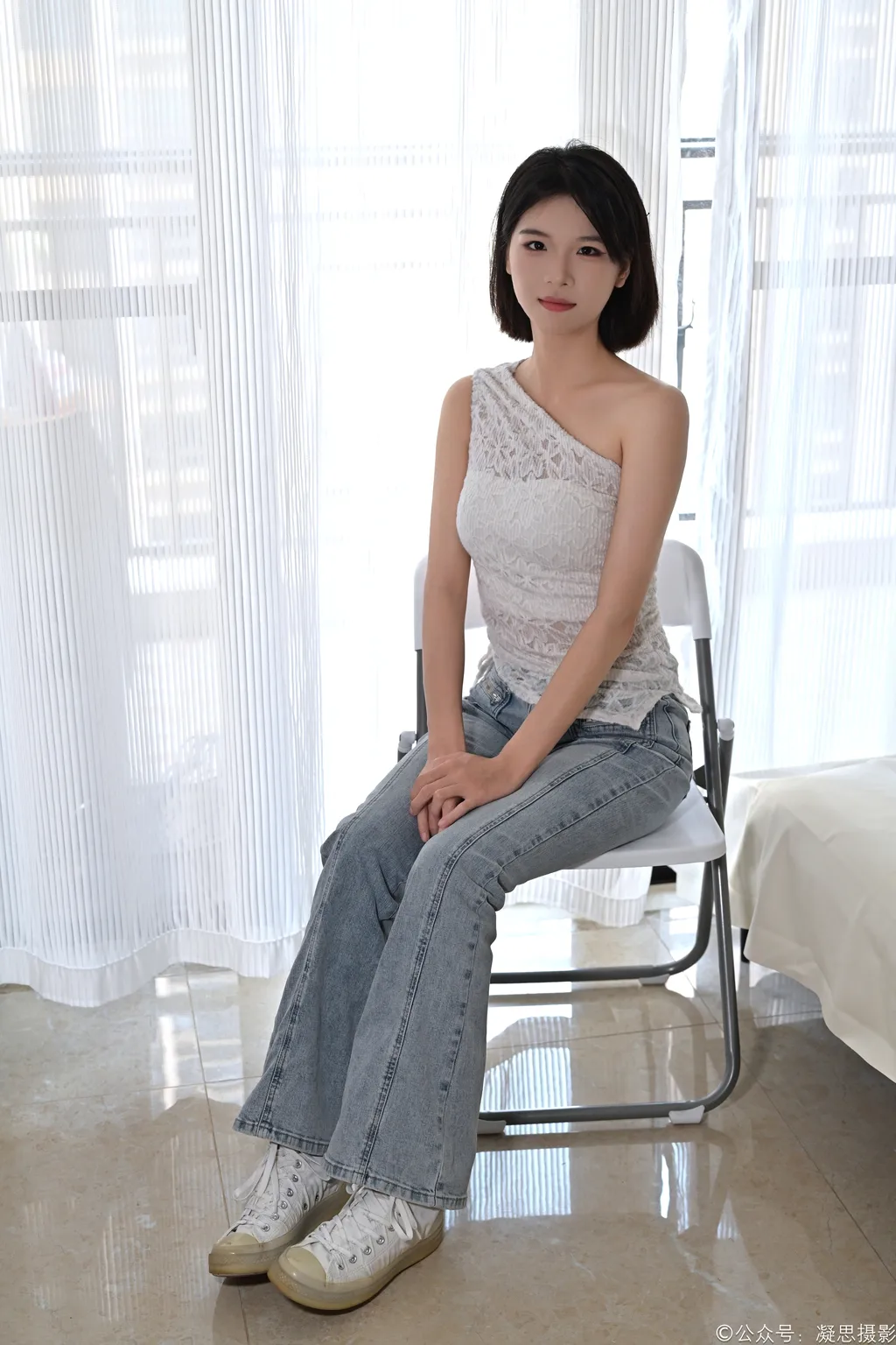 图片[6]-凝思摄影 NO.018 小睿-T恤、短白袜、平底鞋[142P]-萌味圈