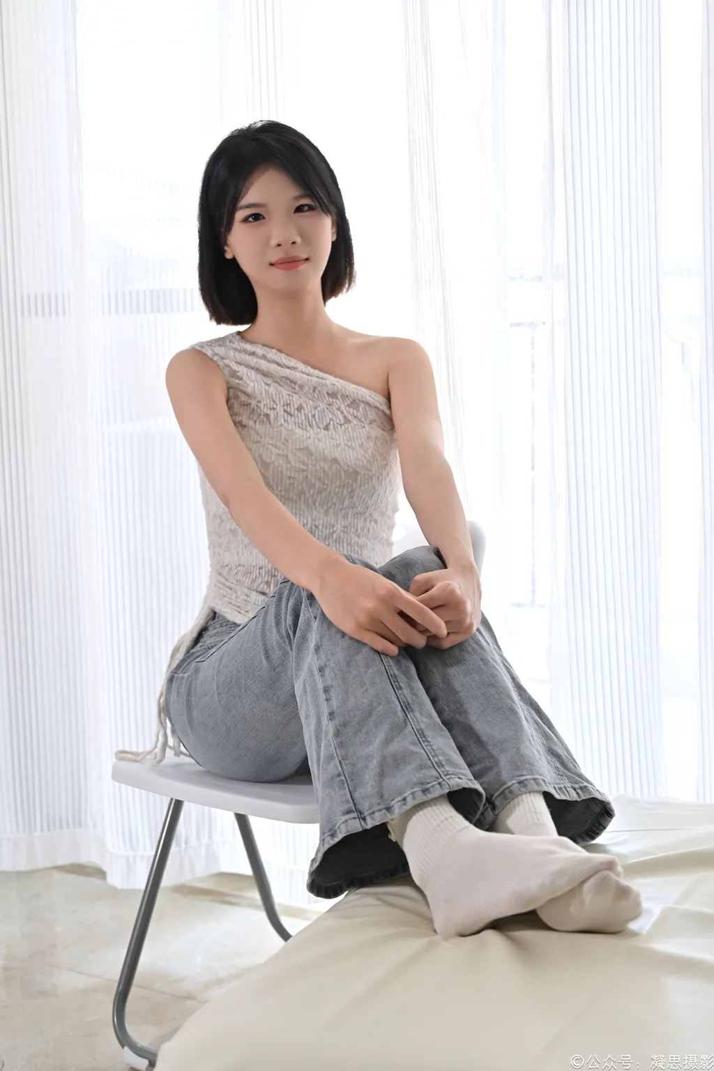 图片[55]-凝思摄影 NO.018 小睿-T恤、短白袜、平底鞋[142P]-萌味圈