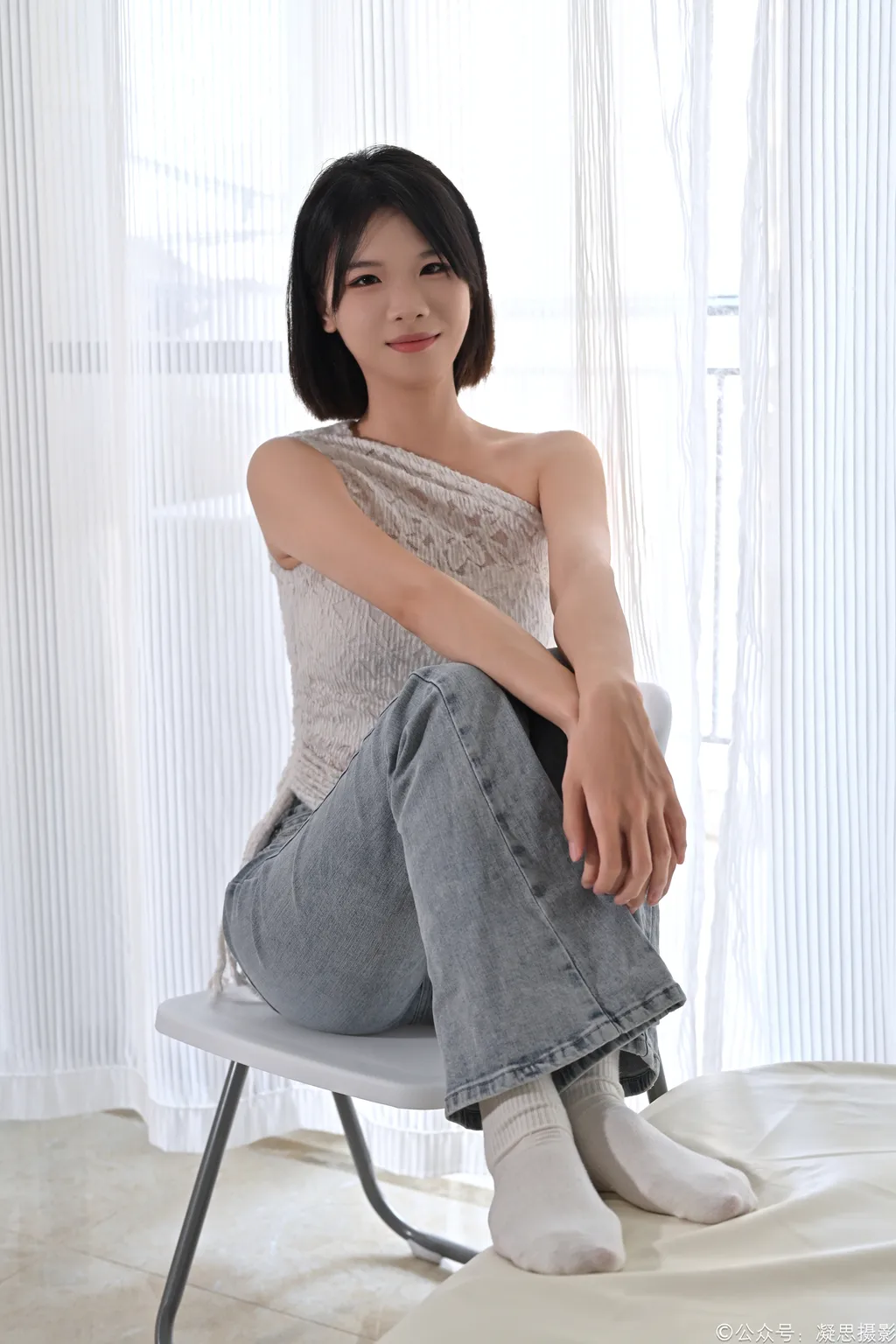 图片[75]-凝思摄影 NO.018 小睿-T恤、短白袜、平底鞋[142P]-萌味圈