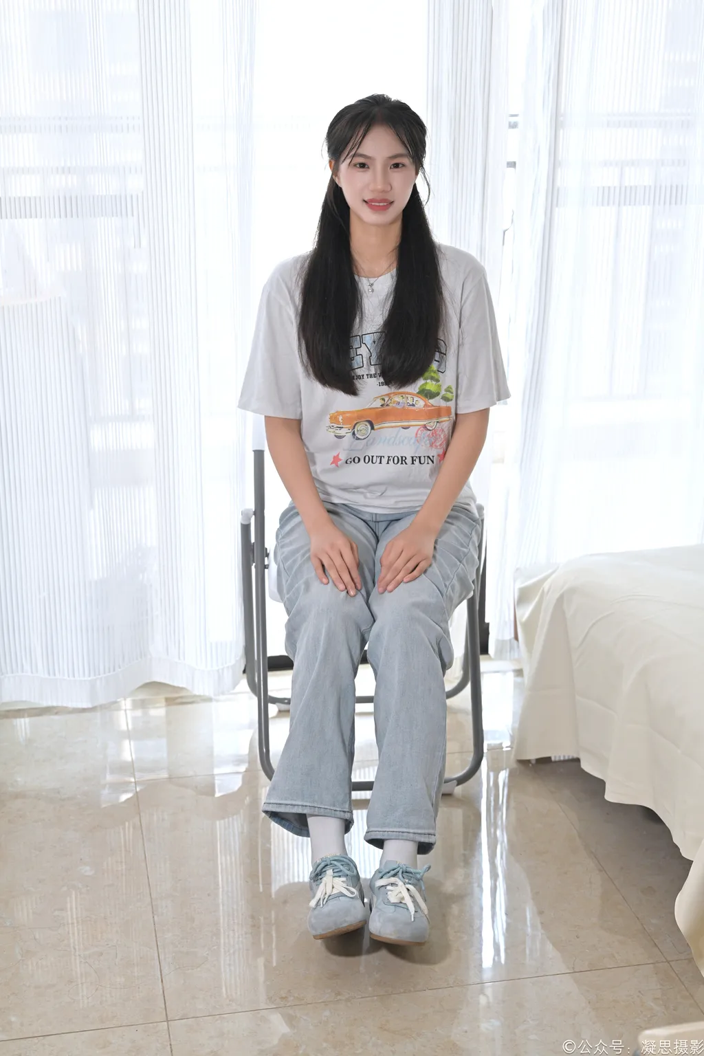 图片[5]-凝思摄影 NO.019 德美-T恤、短白袜、平底鞋1[100P]-萌味圈