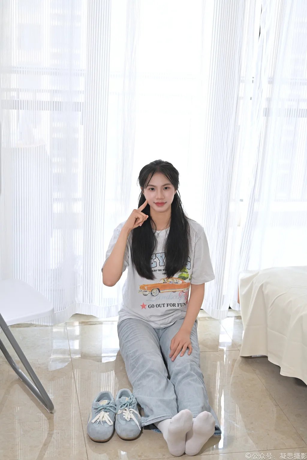图片[83]-凝思摄影 NO.019 德美-T恤、短白袜、平底鞋1[100P]-萌味圈