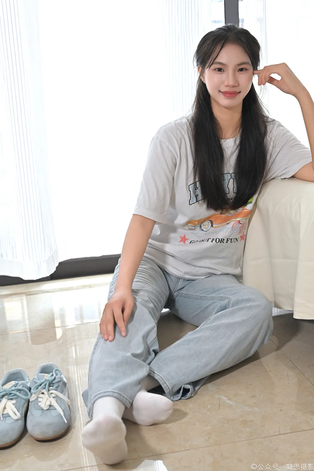 图片[87]-凝思摄影 NO.019 德美-T恤、短白袜、平底鞋1[100P]-萌味圈